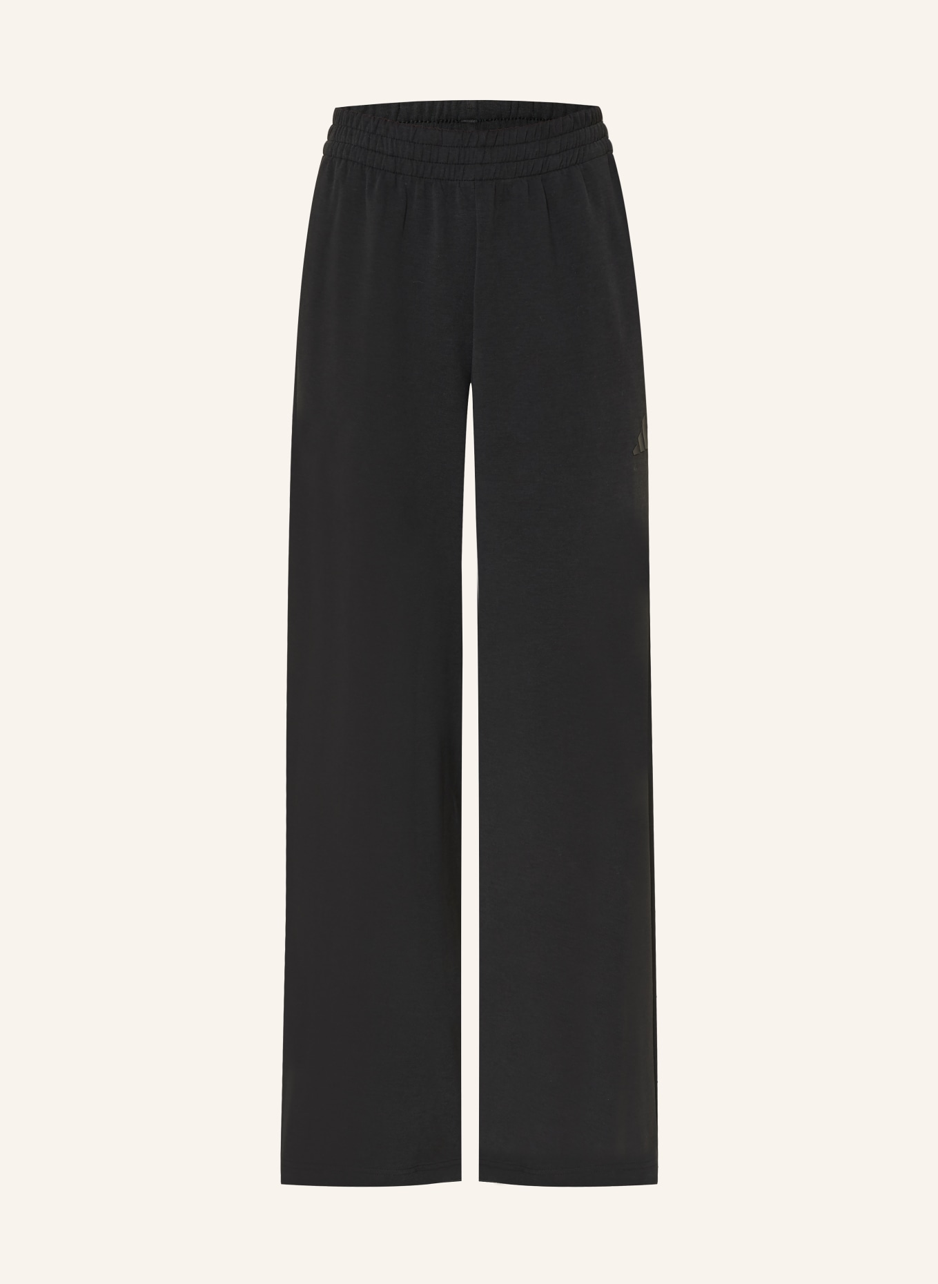 adidas Tepláky SOFT LUX STRAIGHT LEG: ČERNÁ