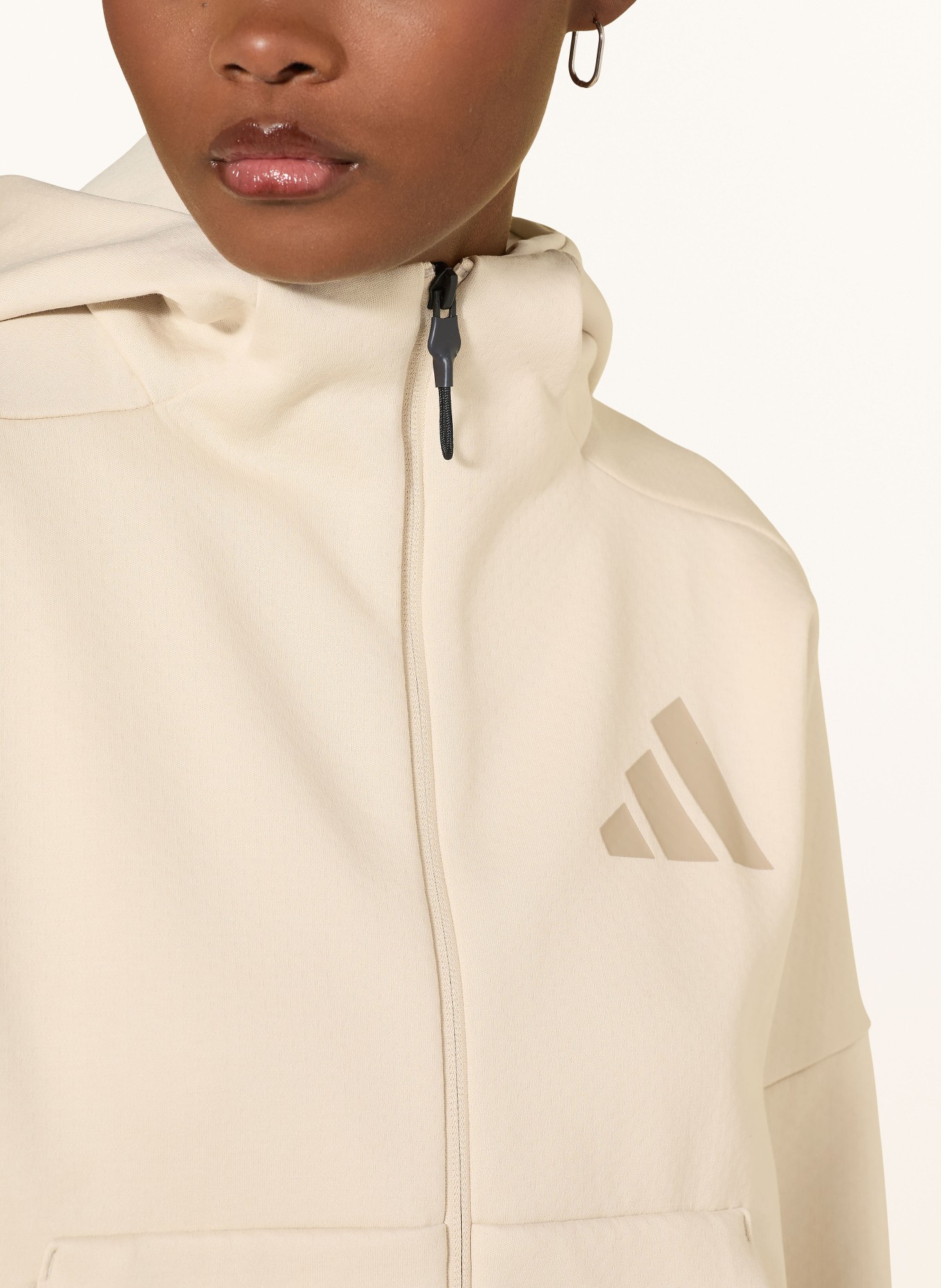 adidas Z.N.E. sweatshirt jacket: LIGHT BROWN
