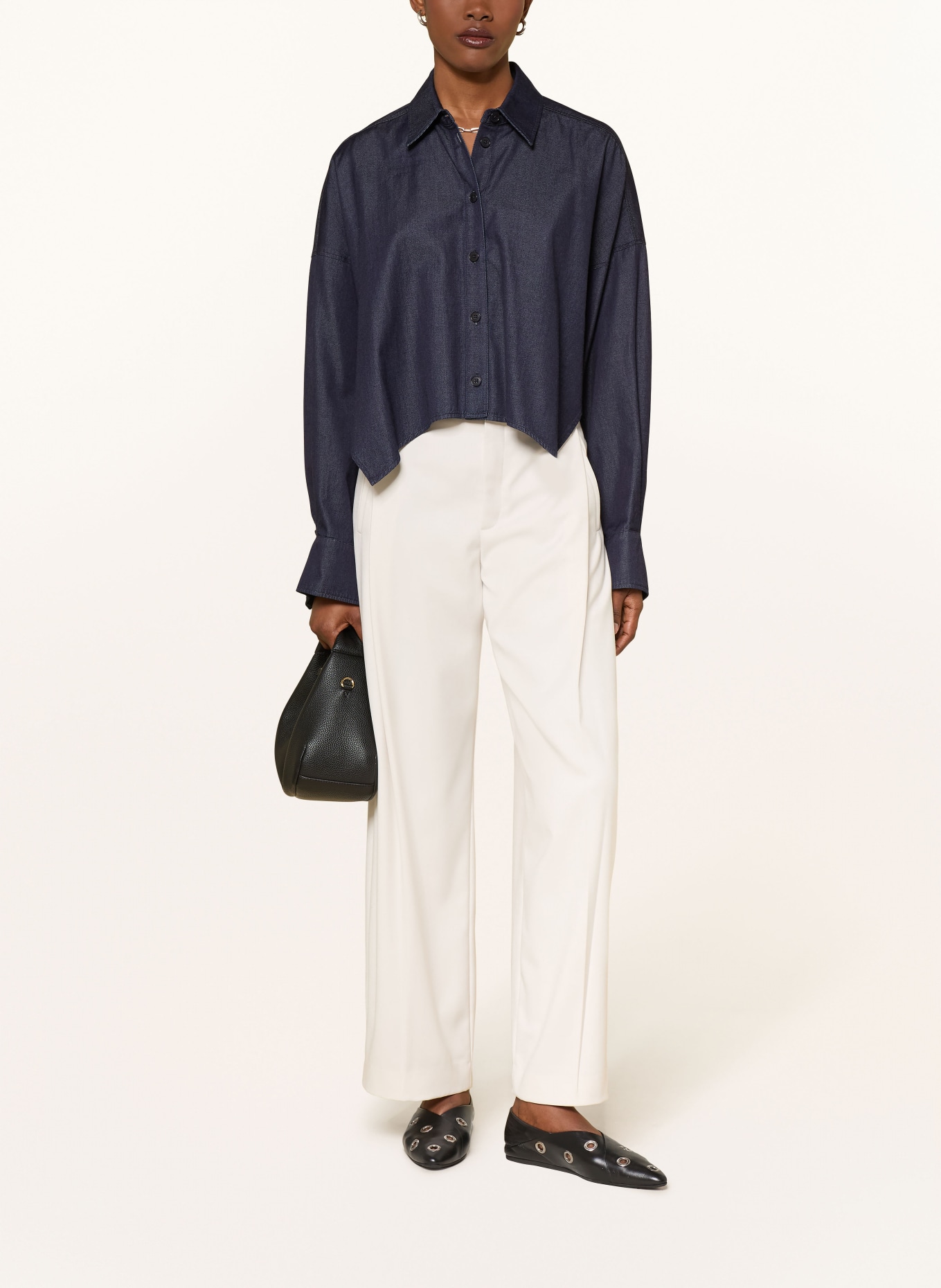 DRYKORN Jeansbluse OSHIA: DUNKELBLAU