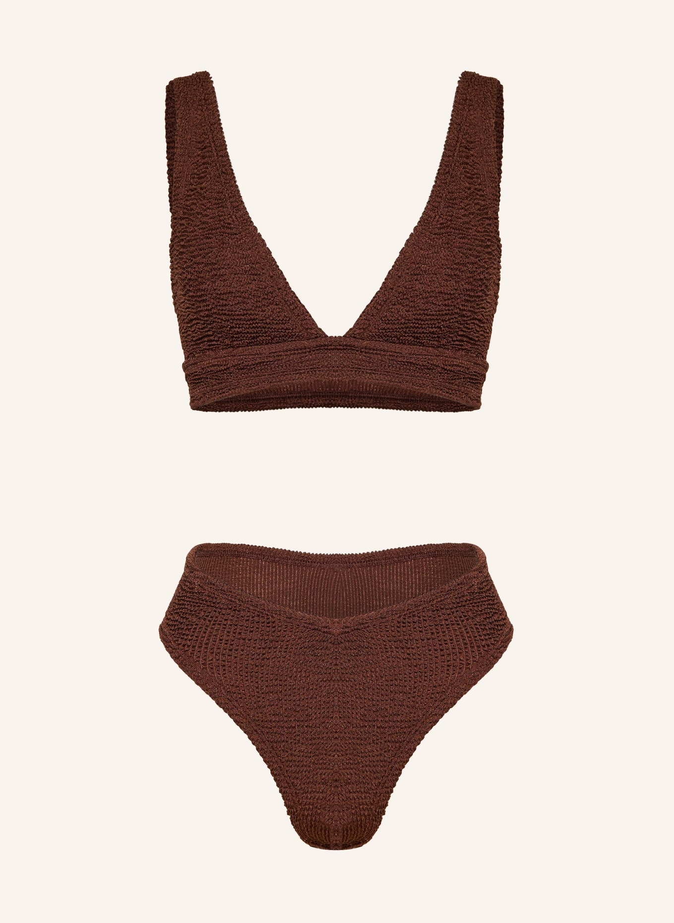 Hunza G ANGEL bralette bikini: BROWN