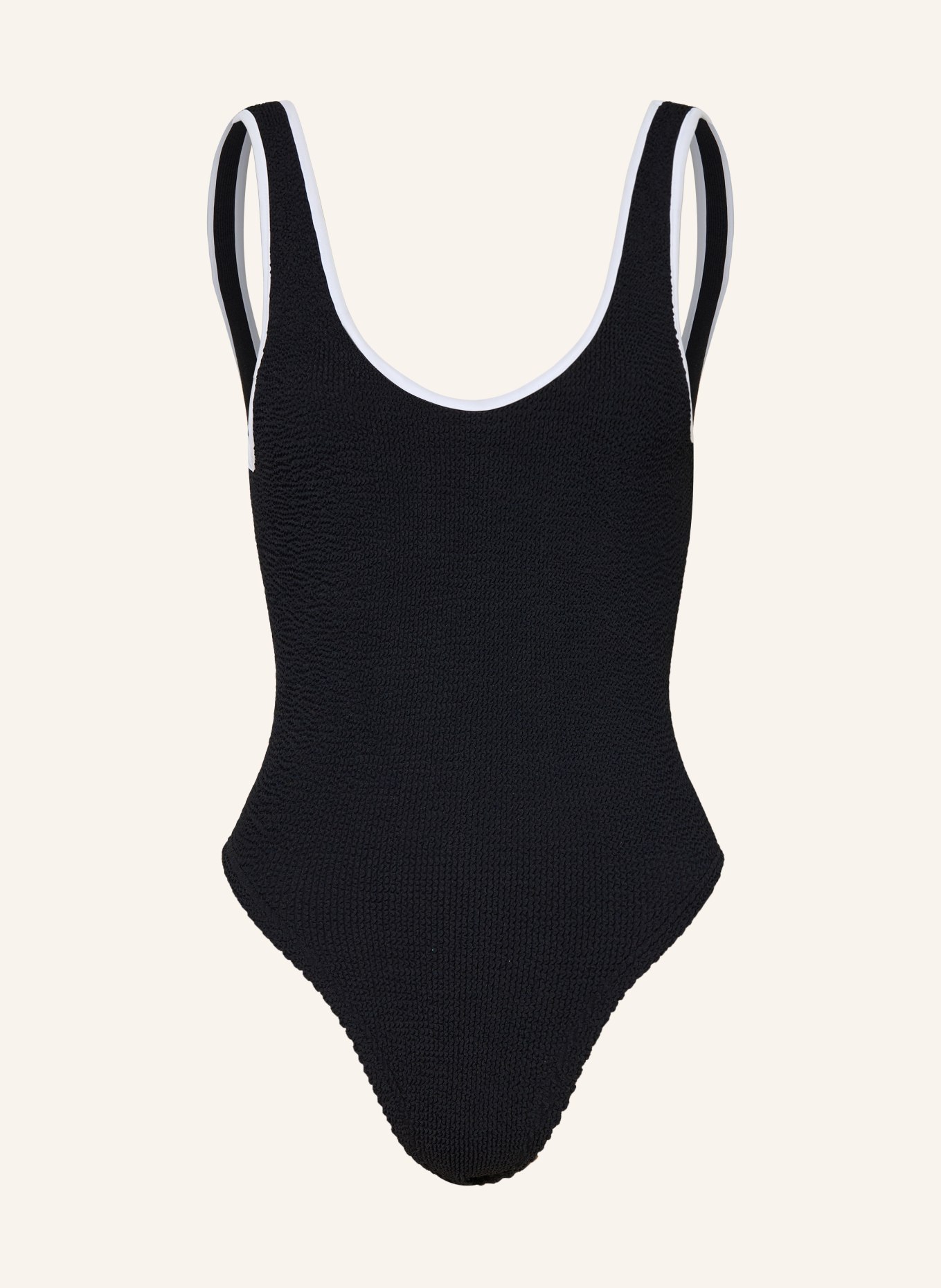 Hunza G FAYE swimsuit: BLACK / WHITE