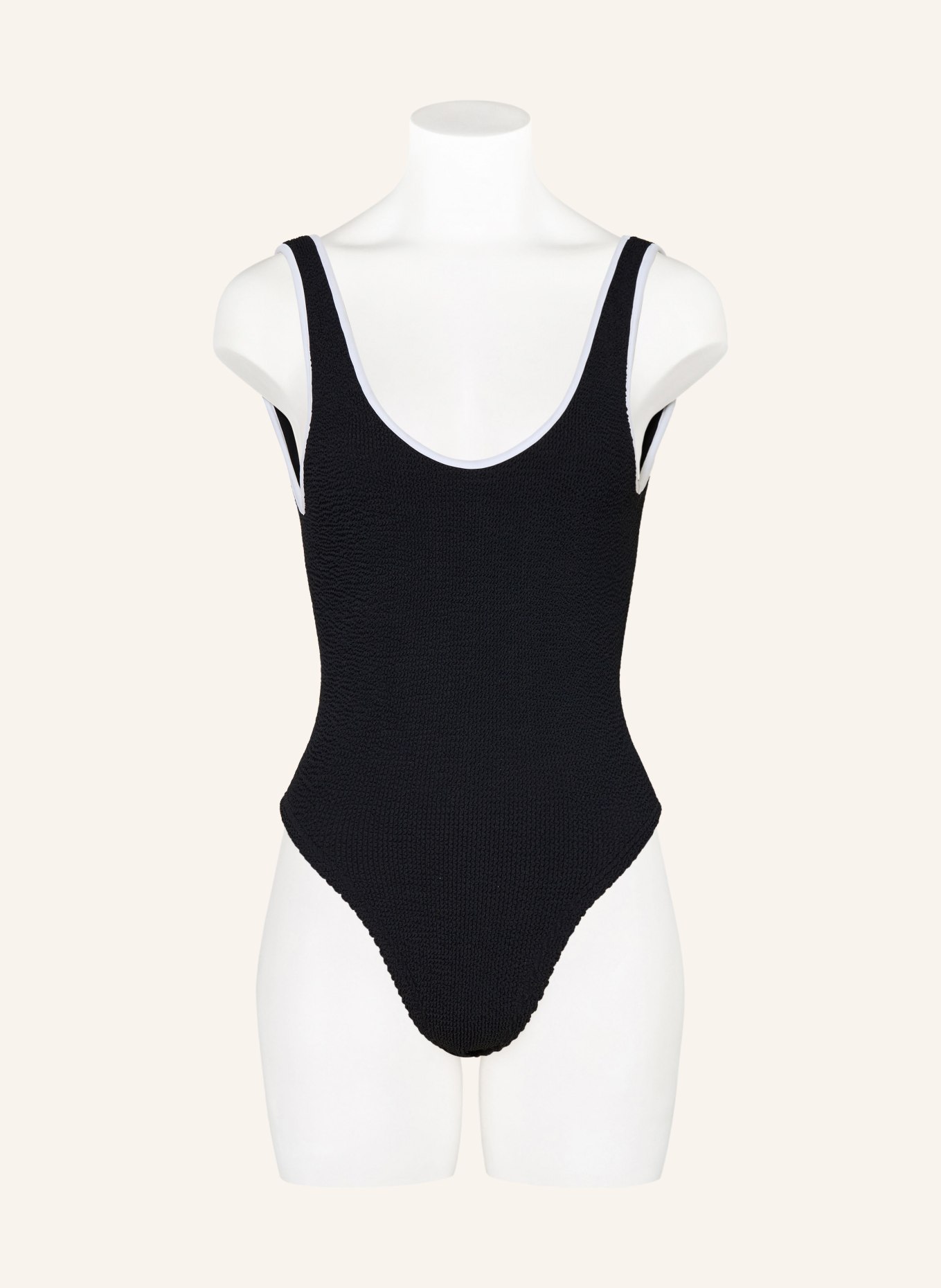 Hunza G FAYE swimsuit: BLACK / WHITE