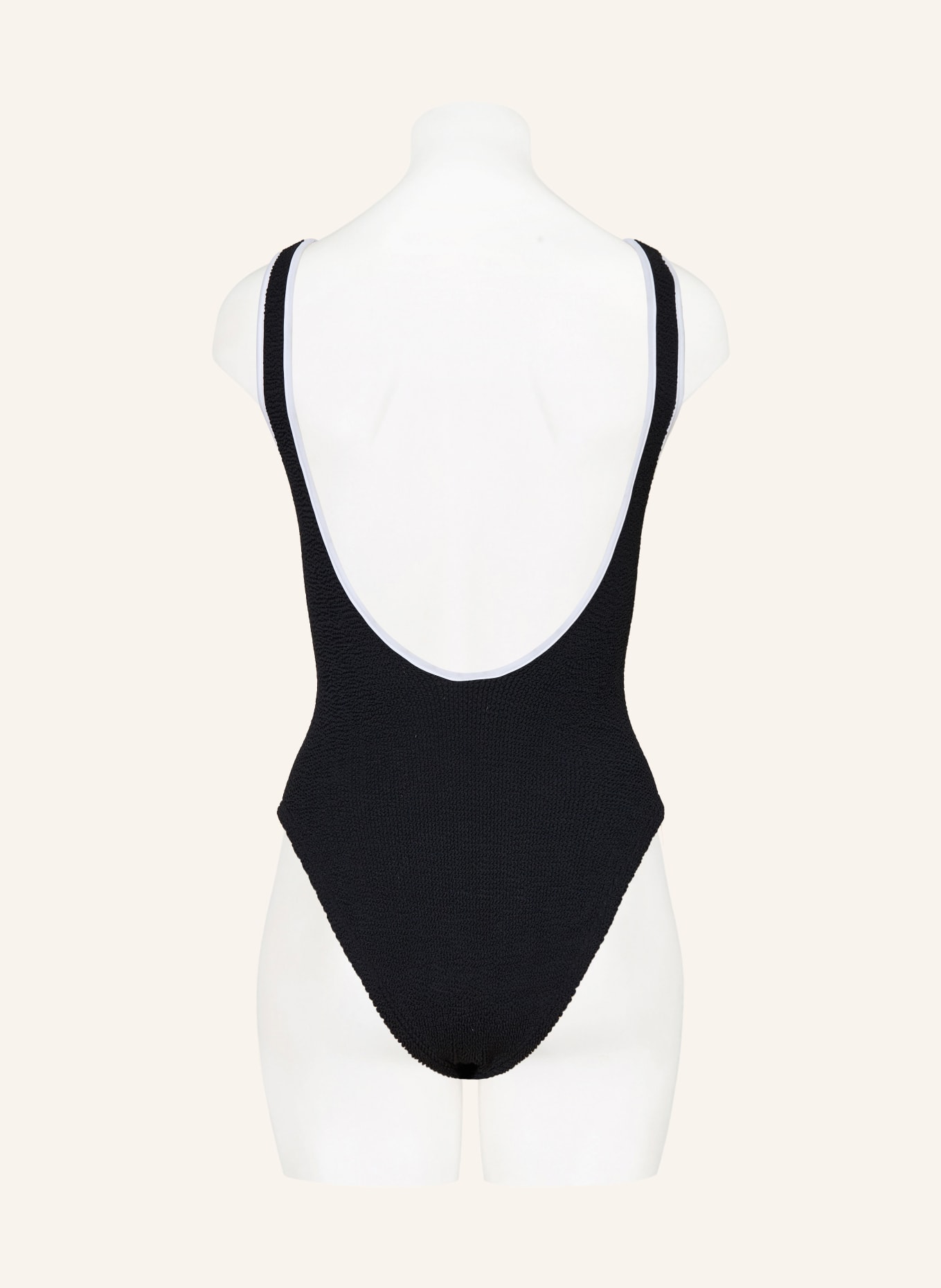 Hunza G FAYE swimsuit: BLACK / WHITE