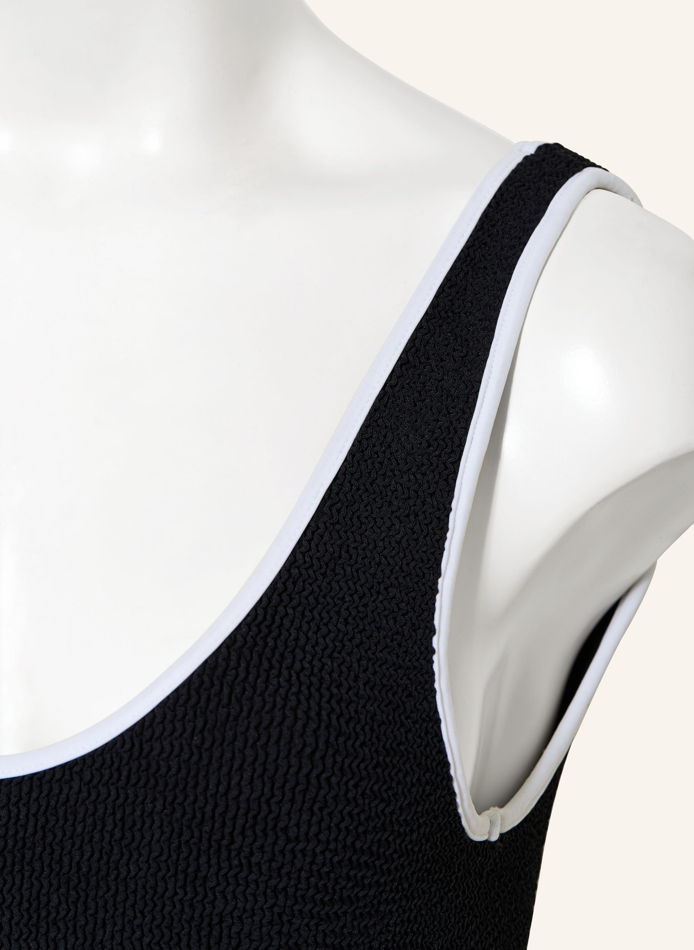 Hunza G FAYE swimsuit: BLACK / WHITE