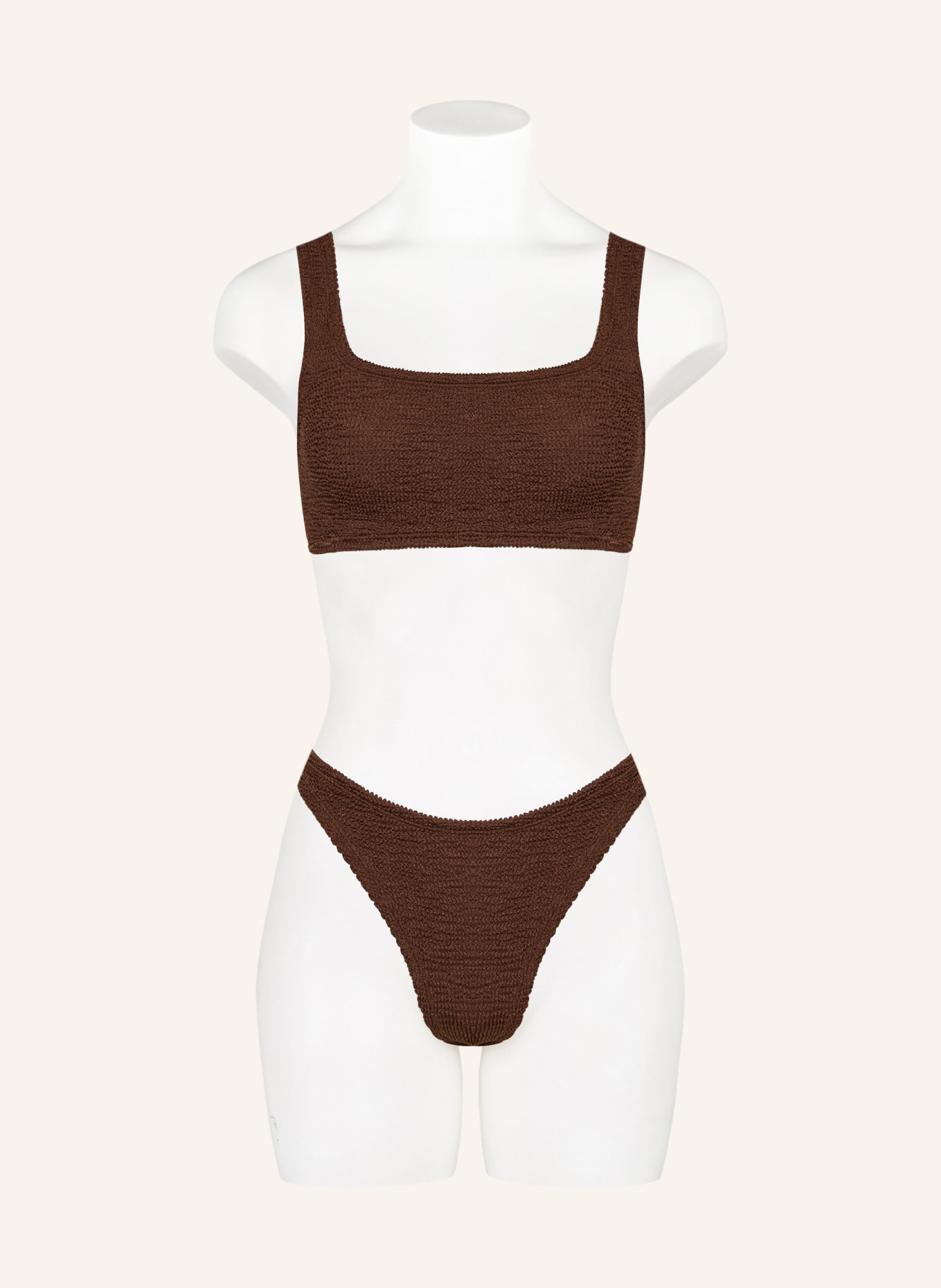 Hunza G XANDRA bustier bikini: BROWN