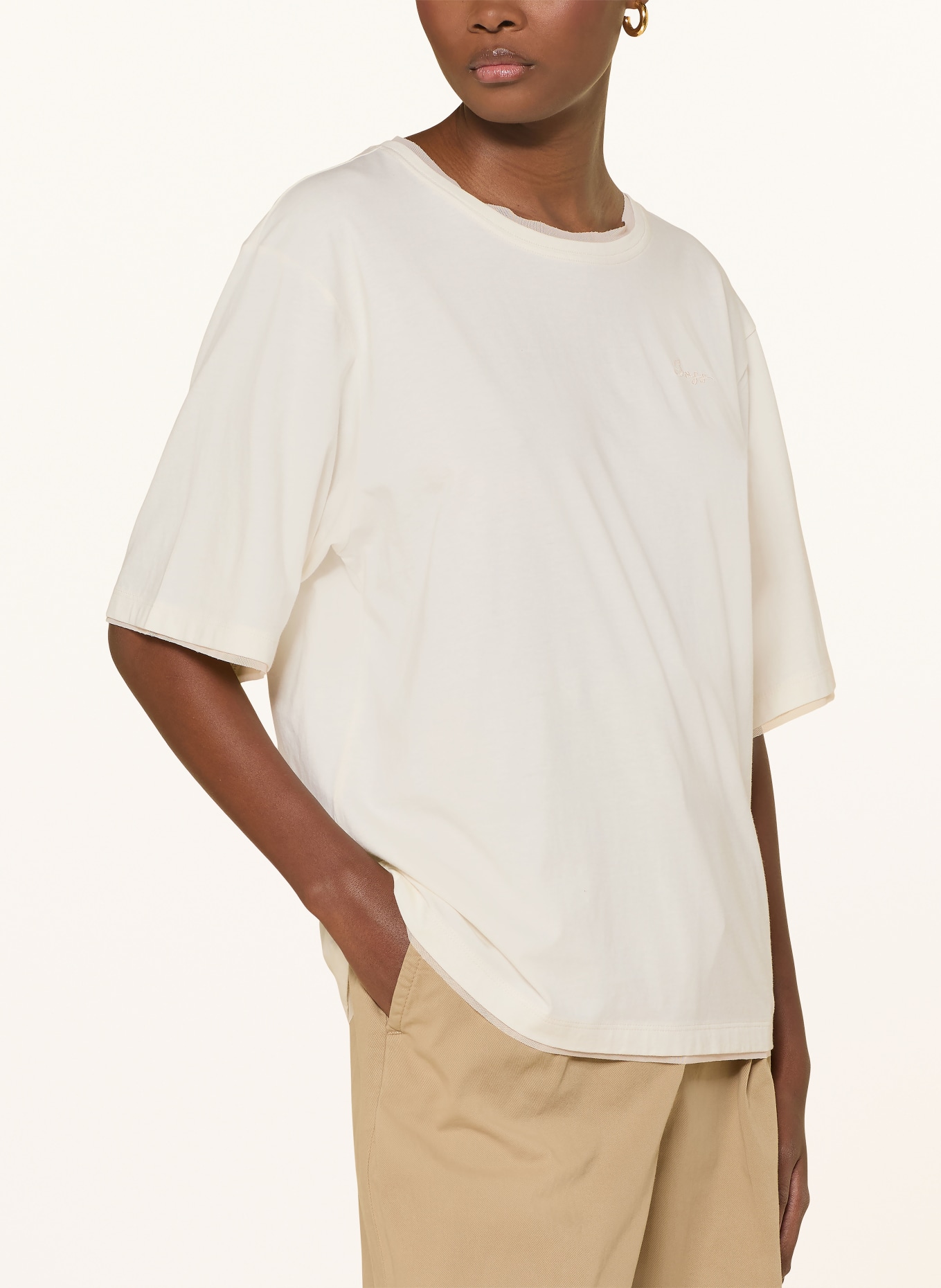 BOSS T-Shirt EPLIETE: CREME