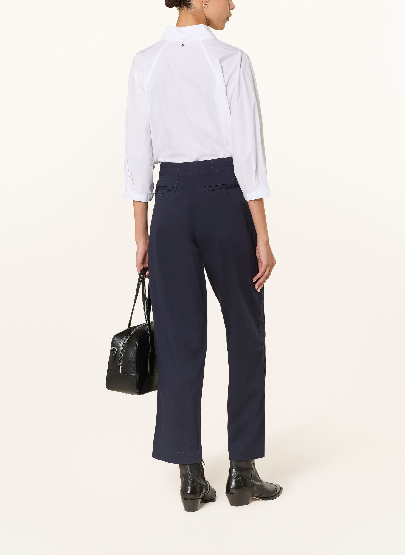 BOSS Hemdbluse BELENTA mit 3/4-Arm: WEISS