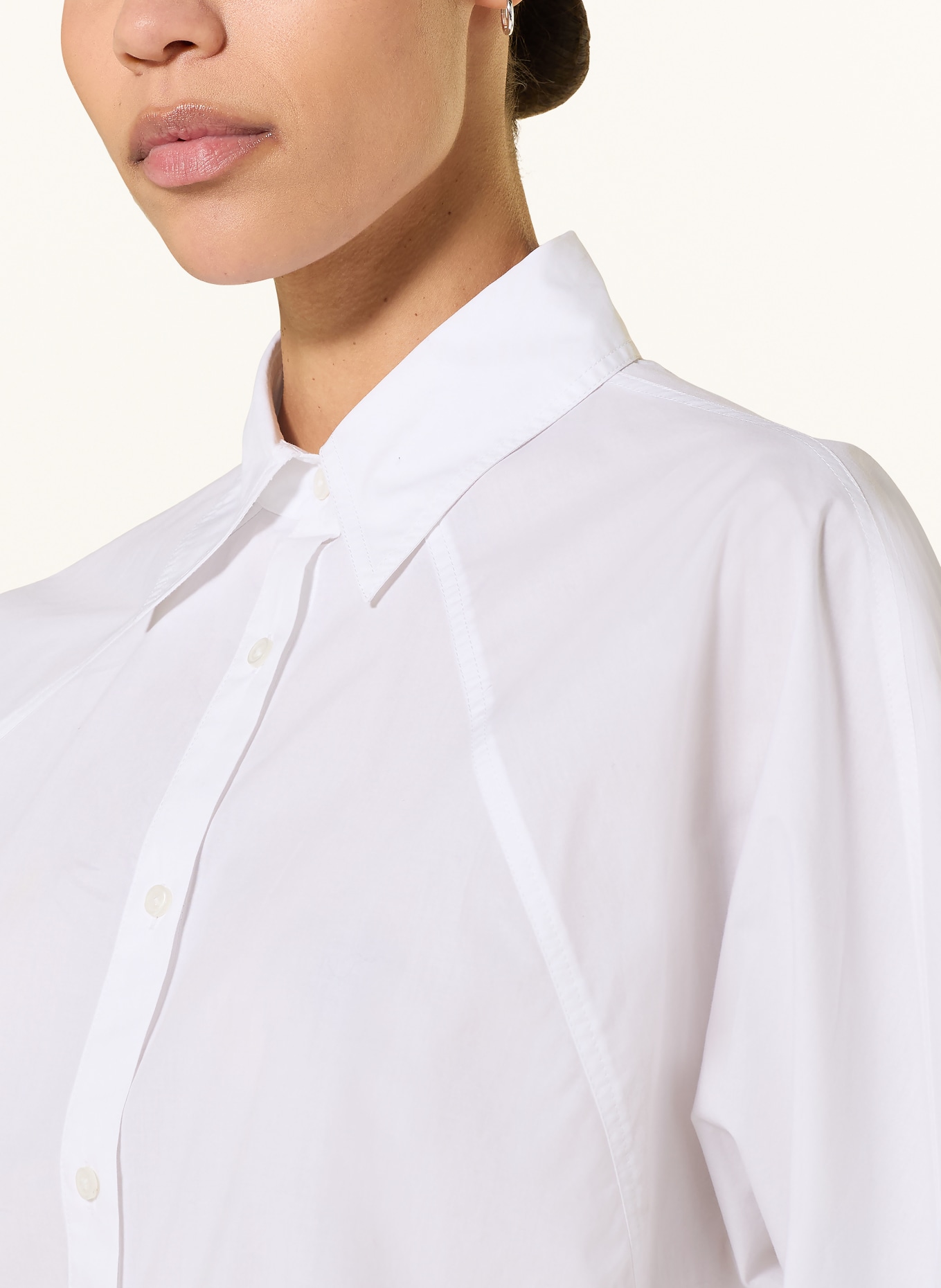 BOSS Hemdbluse BELENTA mit 3/4-Arm: WEISS