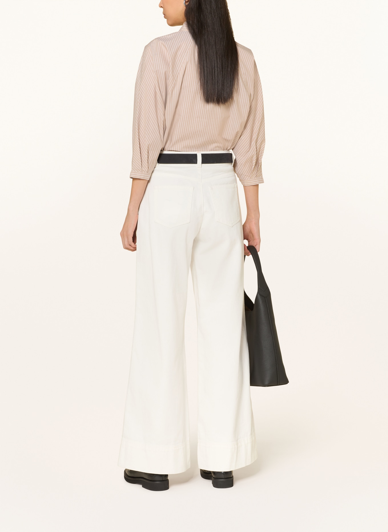 BOSS Hemdbluse BELENTA: CAMEL / WEISS