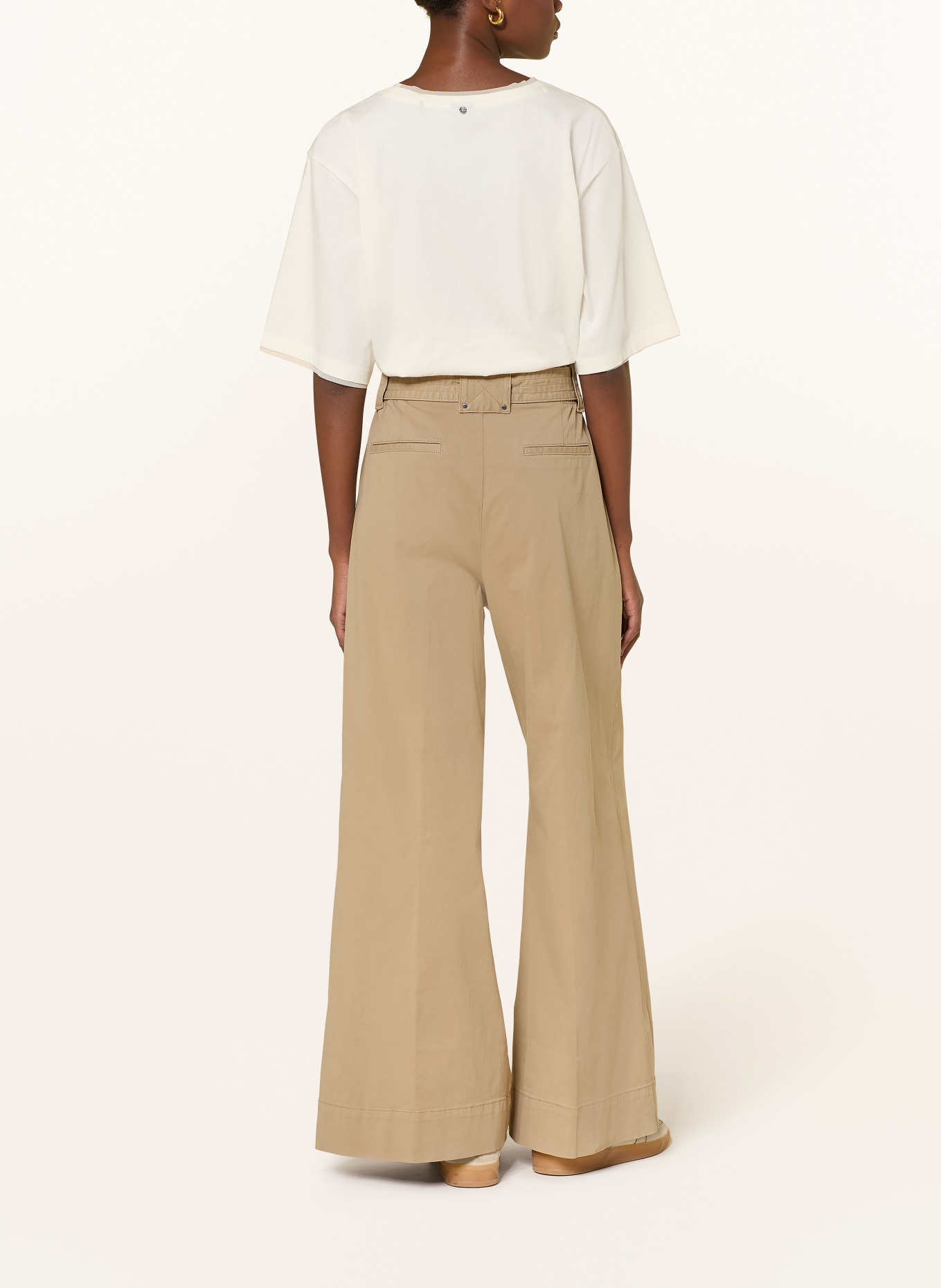 BOSS TELIA paperbag pants: BEIGE