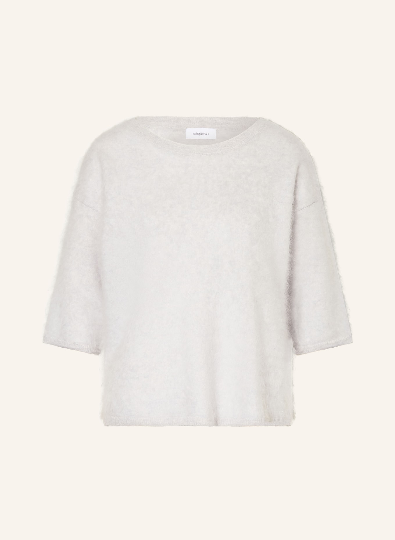 darling harbour Cashmere-Pullover mit 3/4-Arm: LIGHT GREY MELANGE