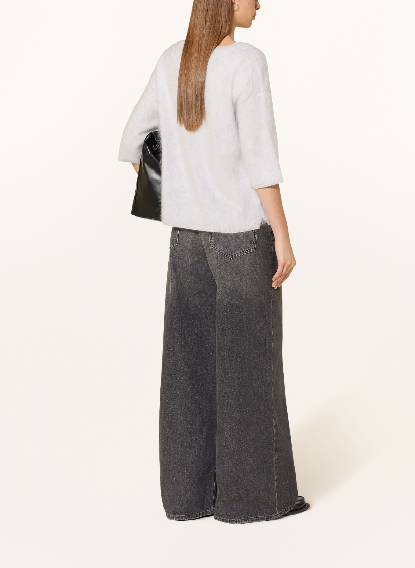 darling harbour Cashmere-Pullover mit 3/4-Arm: LIGHT GREY MELANGE