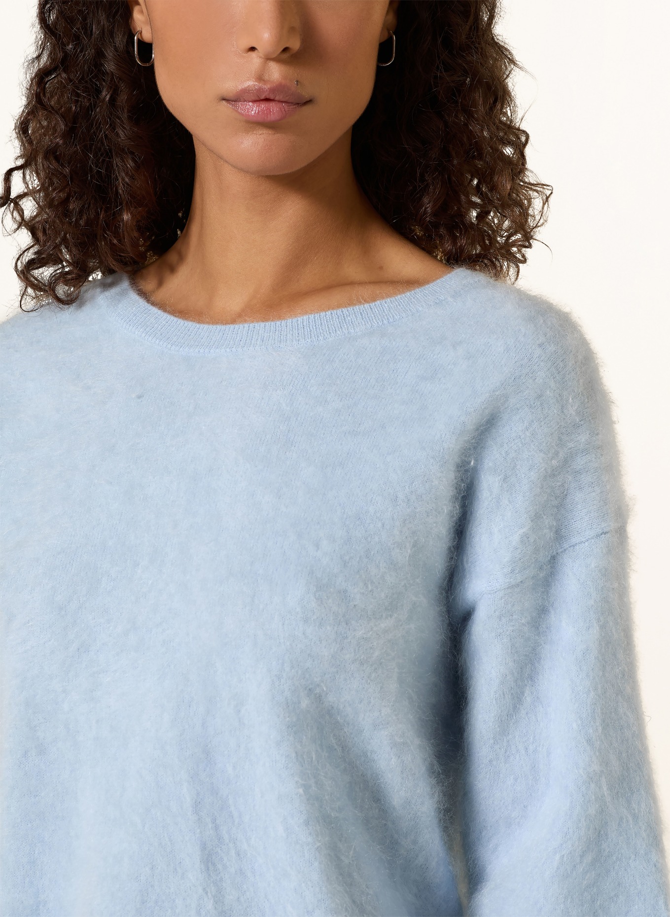 darling harbour Sweter z kaszmiru z rękawami 3/4: SKY BLUE