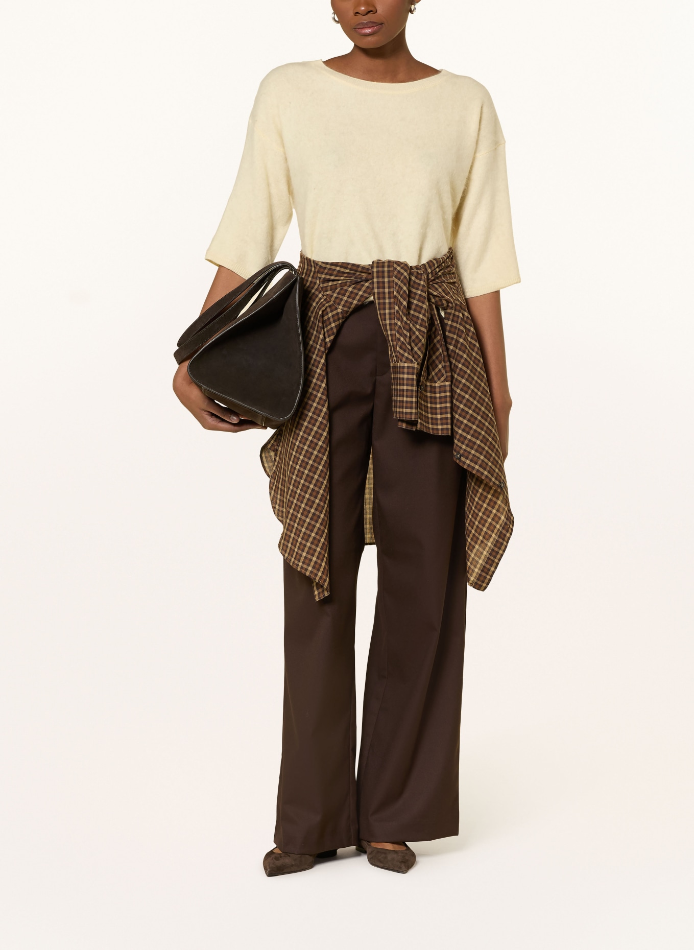 darling harbour Cashmere-Pullover mit 3/4-Arm: VANILLA