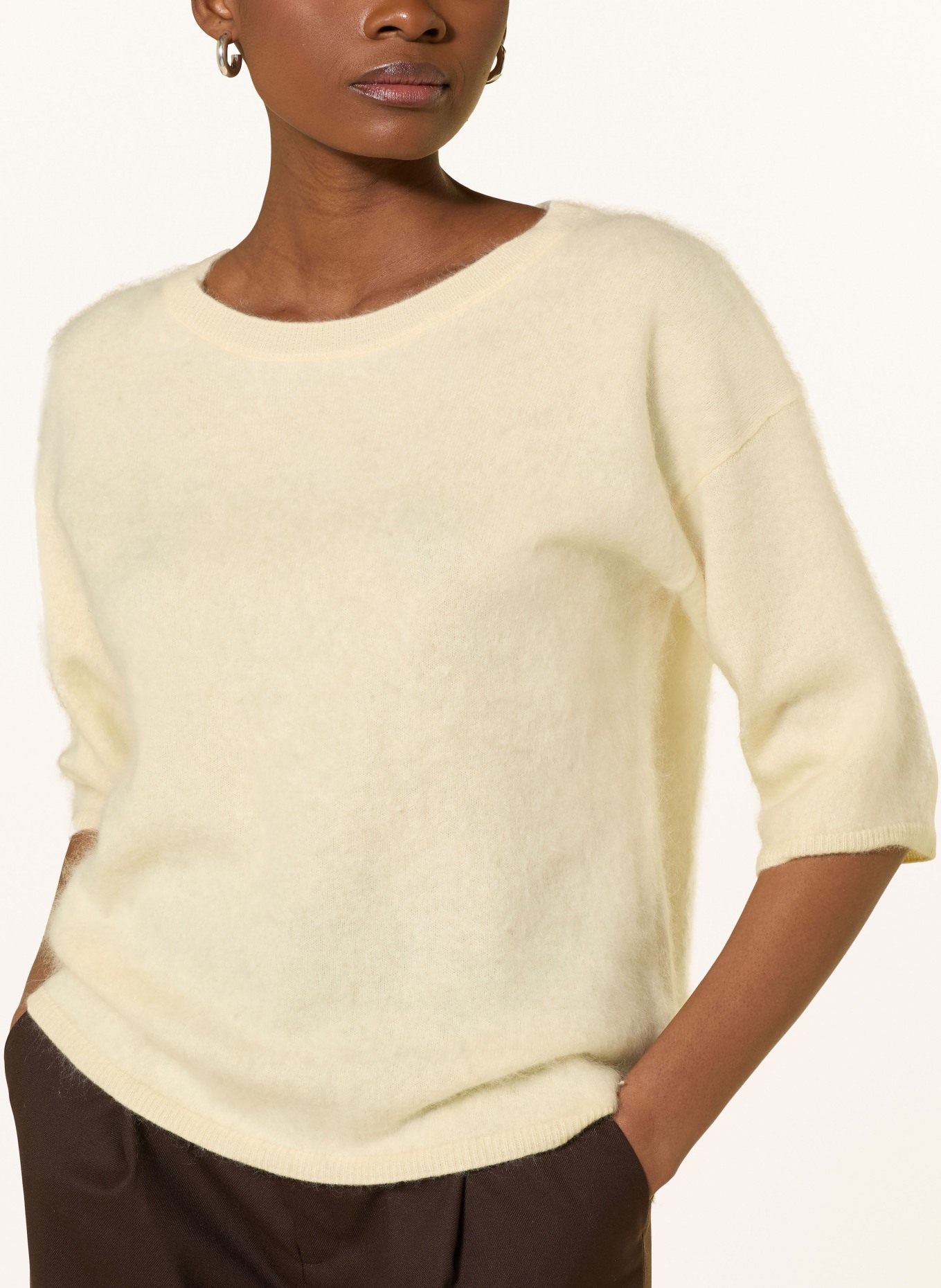 darling harbour Cashmere-Pullover mit 3/4-Arm: VANILLA