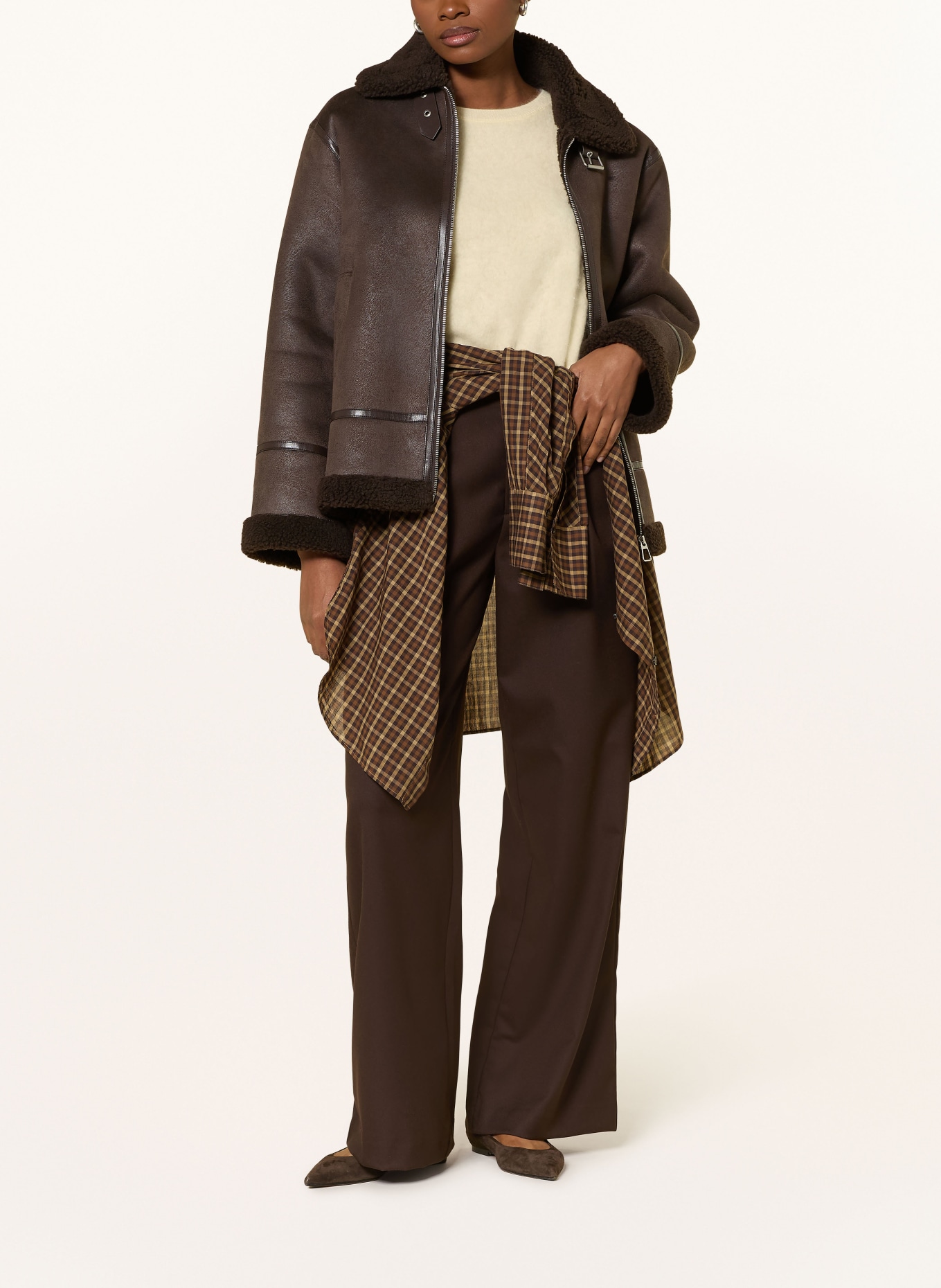 darling harbour Cashmere-Pullover mit 3/4-Arm: VANILLA