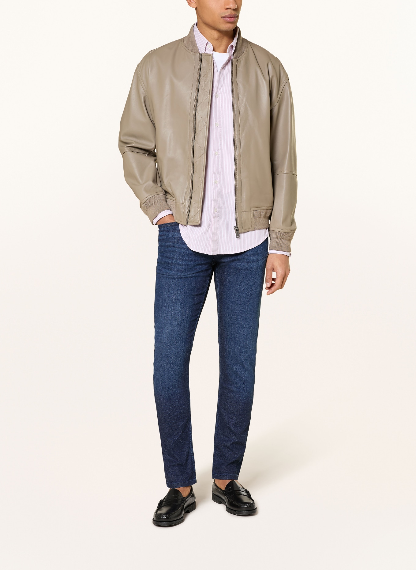 BOSS DELAWARE BO Slim Fit Jeans: 407 DARK BLUE