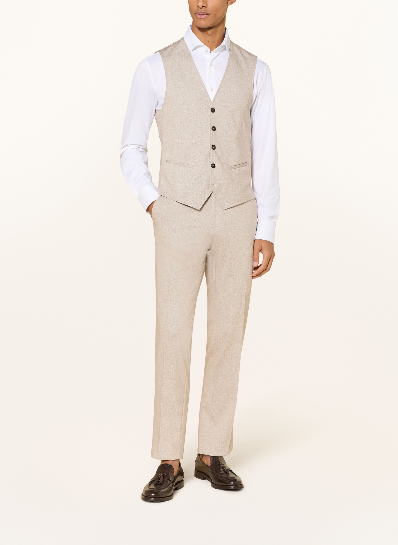 CG - CLUB of GENTS Gilet ajusté CG PLUM Slim Fit: 21 HELLBEIGE