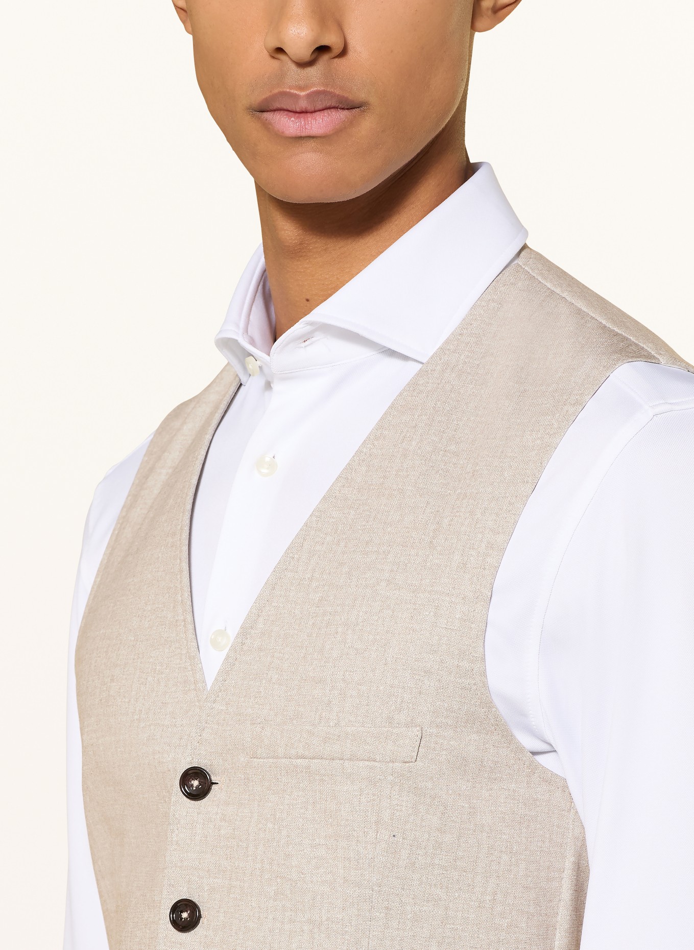 CG - CLUB of GENTS Gilet ajusté CG PLUM Slim Fit: 21 HELLBEIGE