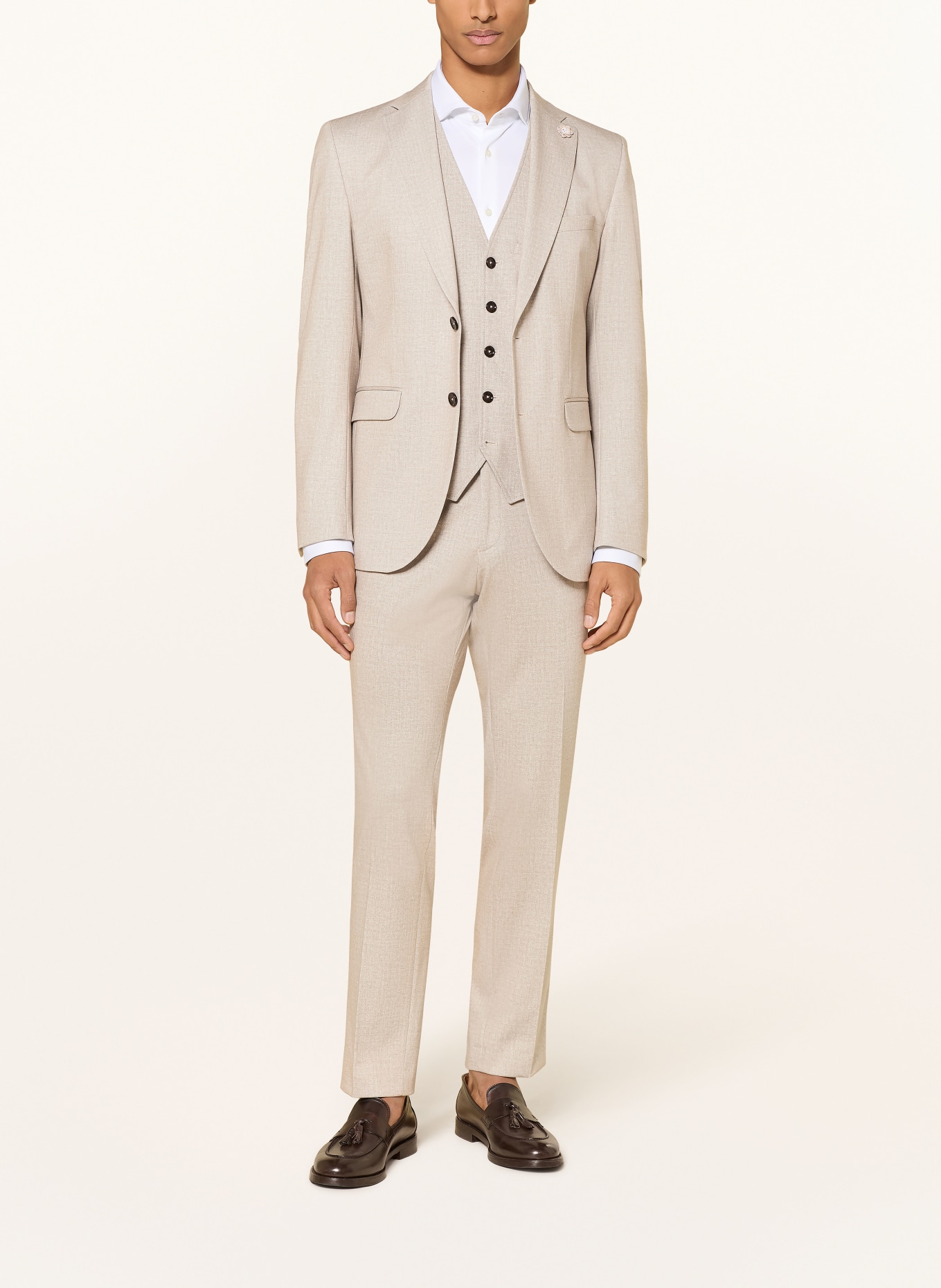 CG - CLUB of GENTS Gilet ajusté CG PLUM Slim Fit: 21 HELLBEIGE