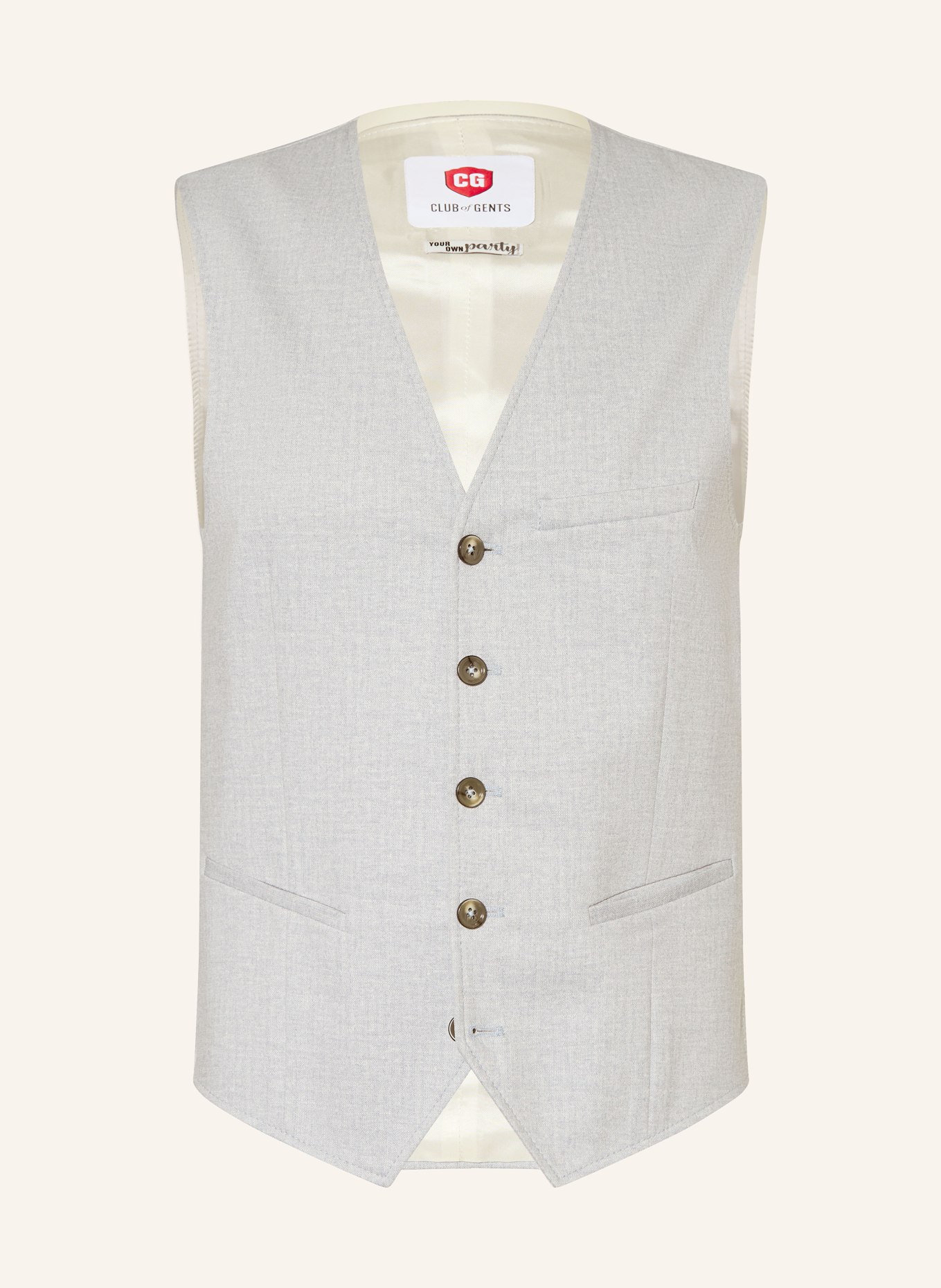 CG - CLUB of GENTS Anzugsweste CG PLUM Slim Fit: 61 HELLBLAU