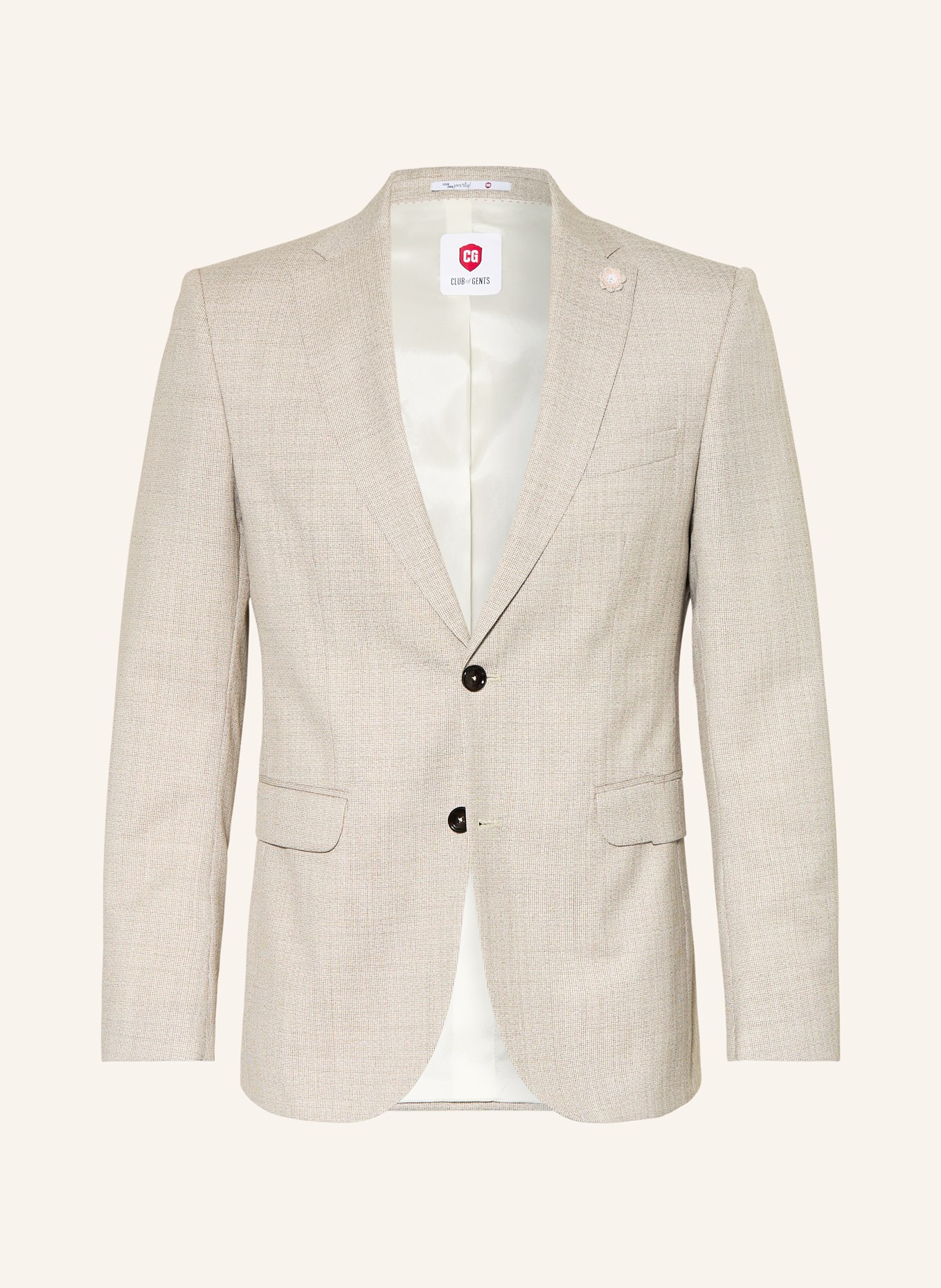 CG - CLUB of GENTS CG PAUL Slim Fit Suit Jacket: 71 HELLBRAUN