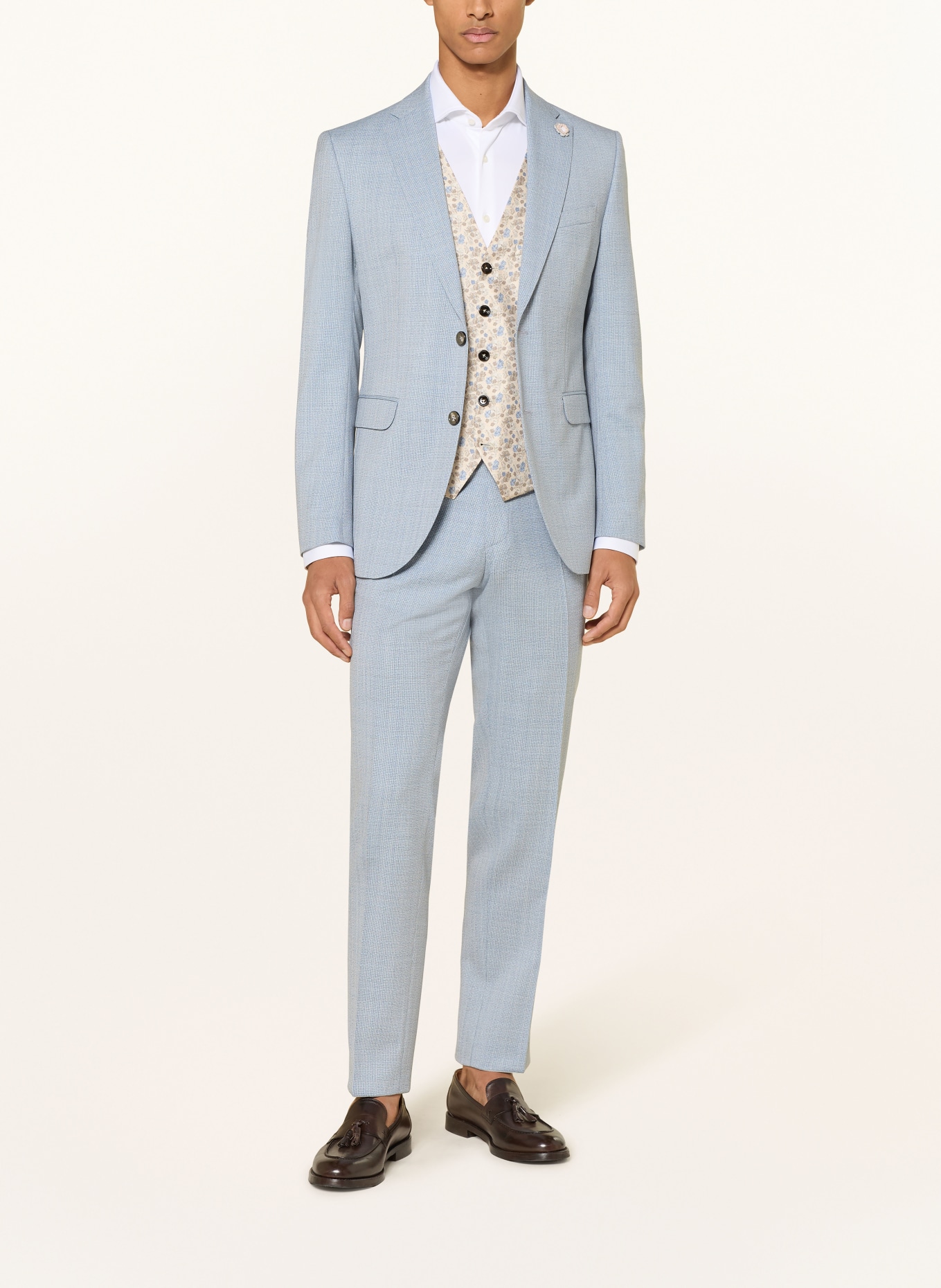 CG - CLUB of GENTS Gilet CG PLUM Slim Fit: 23 dunkelbeige