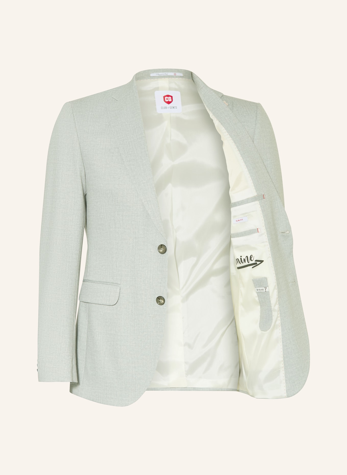 CG - CLUB of GENTS Anzugsakko CG PAUL Slim Fit: 51 hellgrün