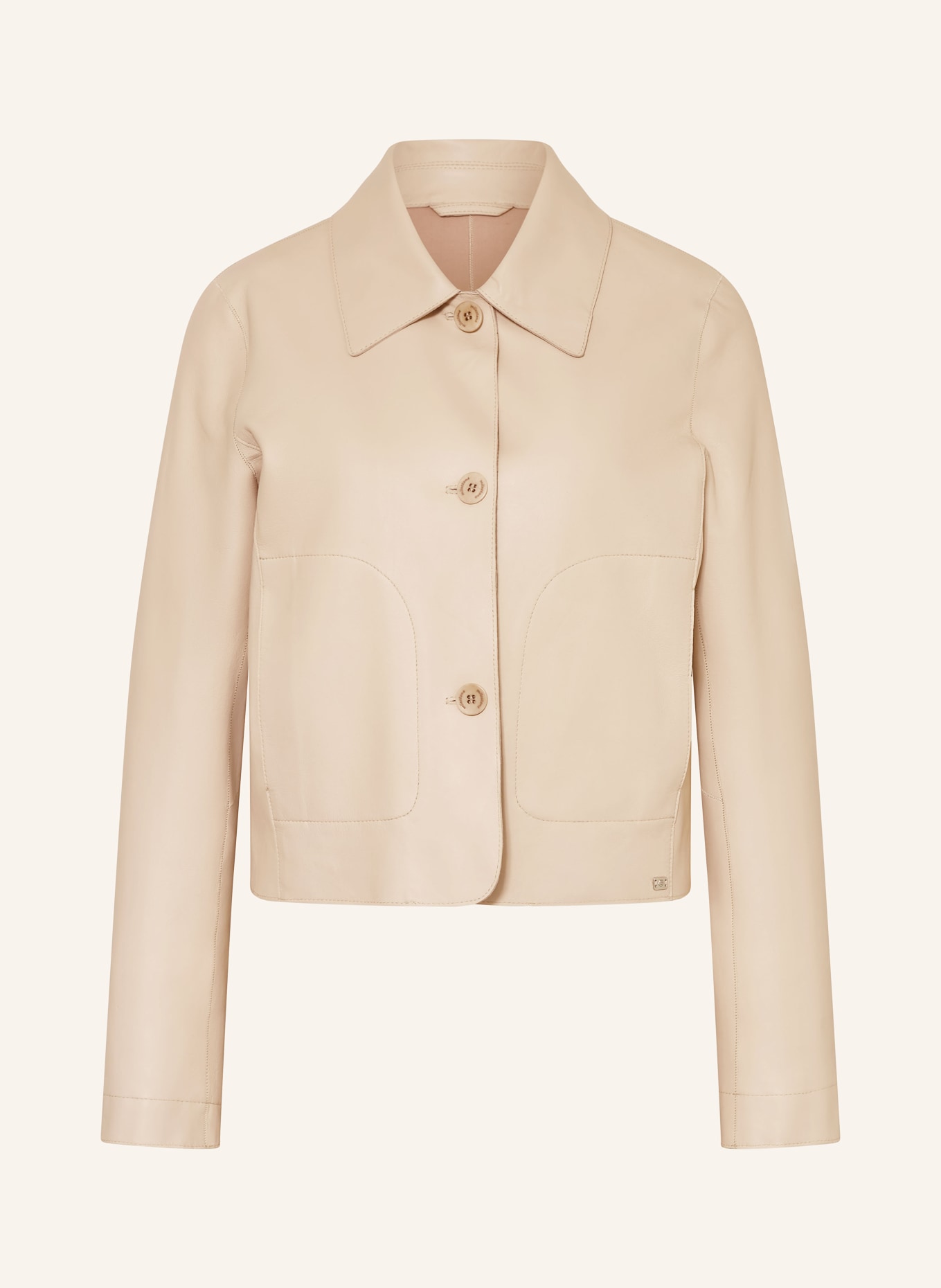 MILESTONE MSCANNA leather jacket: LIGHT BROWN