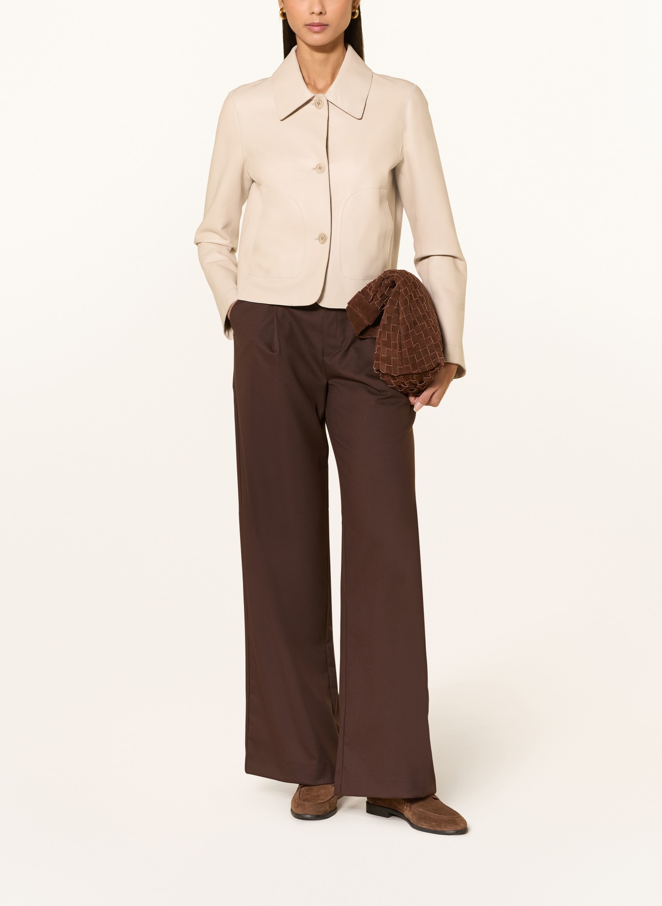 MILESTONE MSCANNA leather jacket: LIGHT BROWN