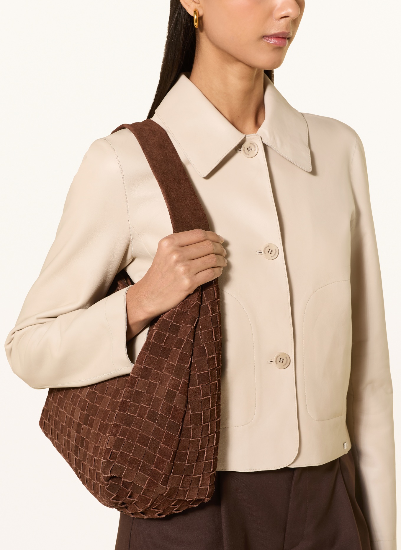 MILESTONE MSCANNA leather jacket: LIGHT BROWN