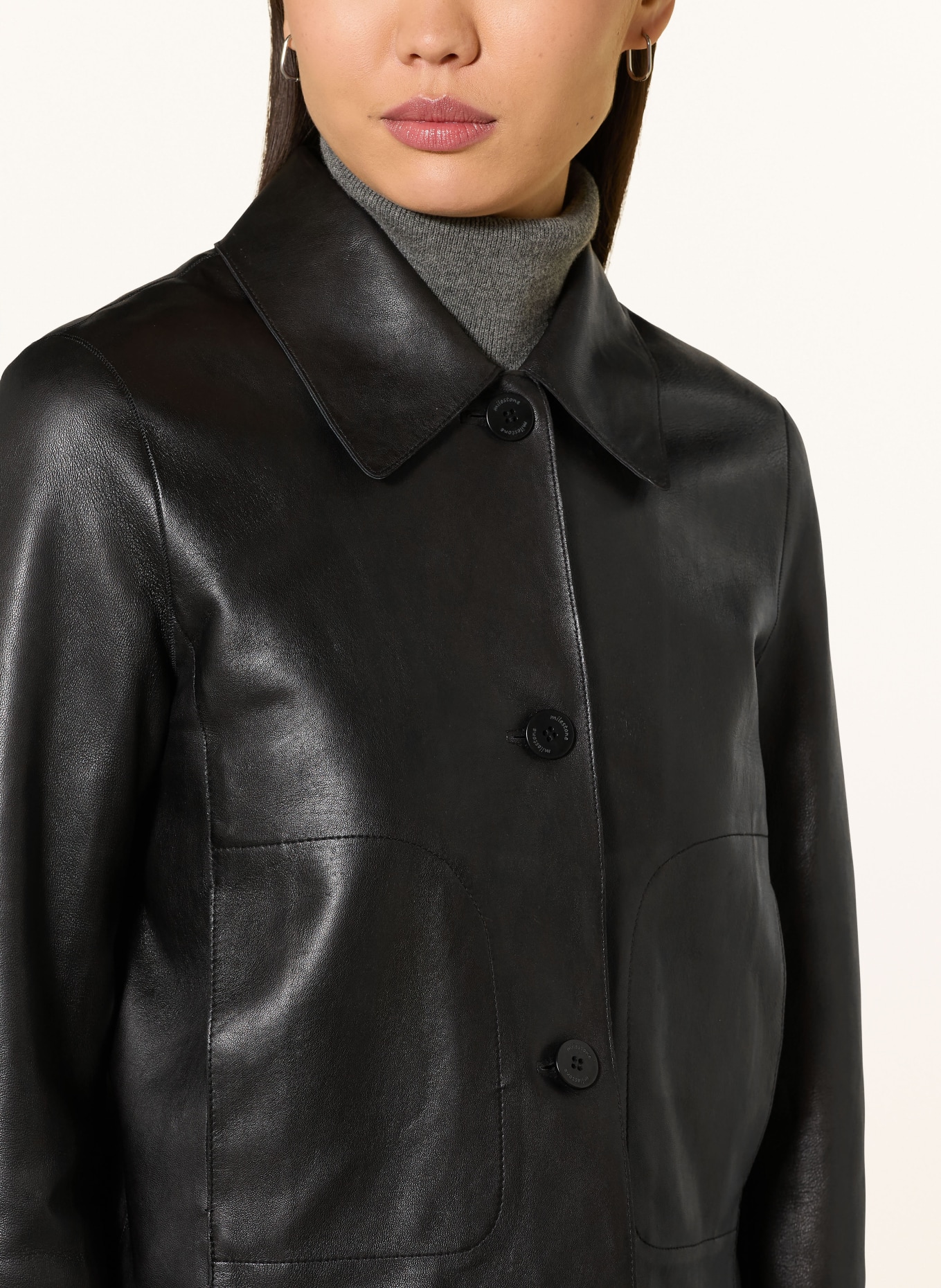 MILESTONE MSCANNA leather jacket: BLACK