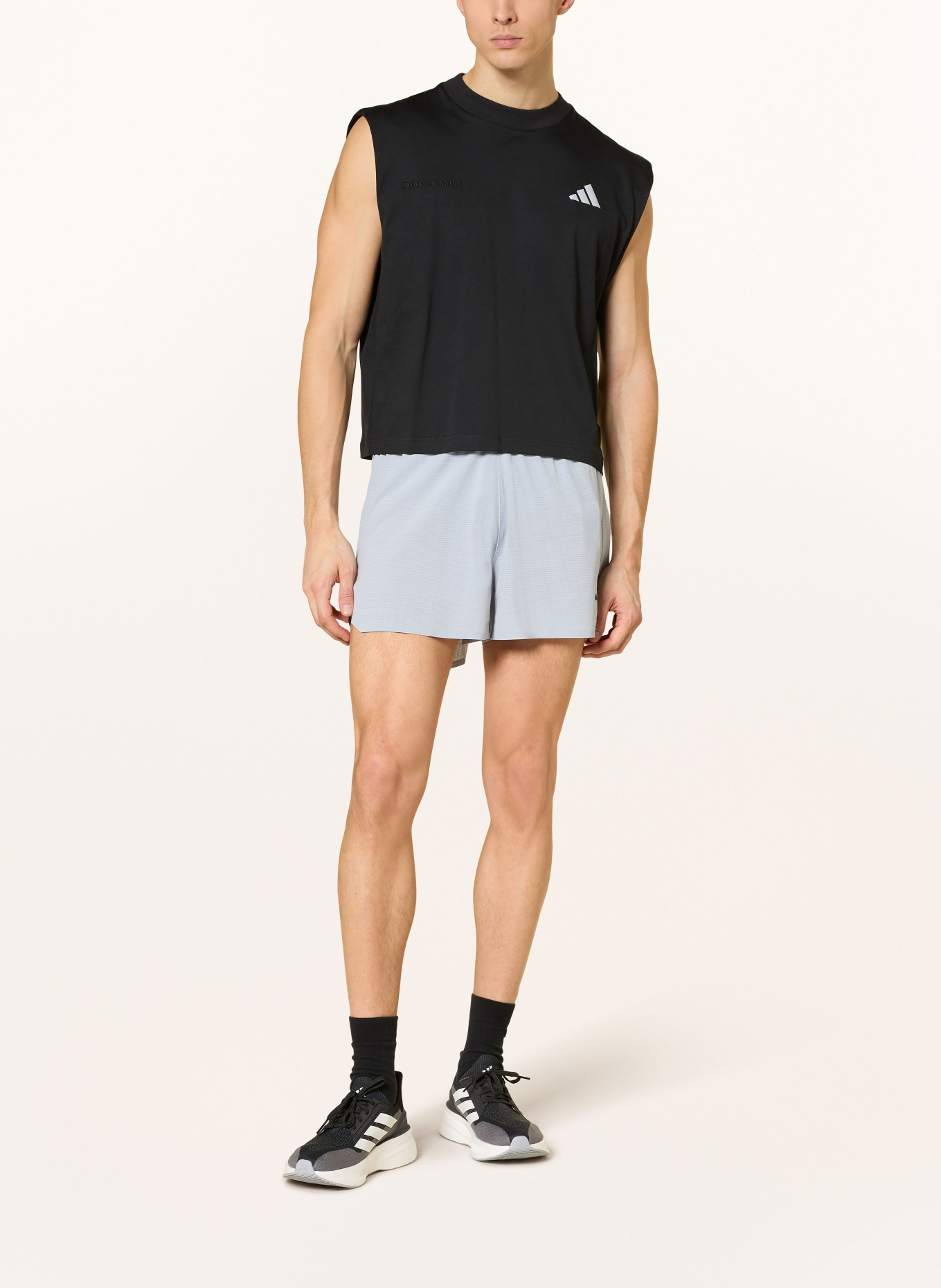 adidas Running top ADI365 CHEERING: BLACK / DARK GRAY