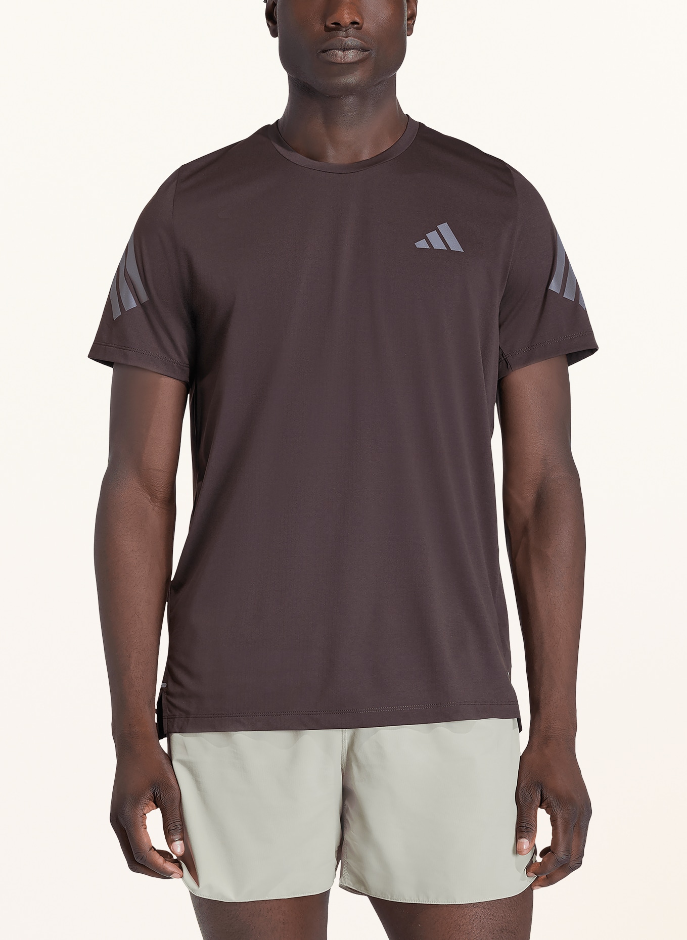 adidas ADI365 CLIMACOOL running shirt: DARK BROWN