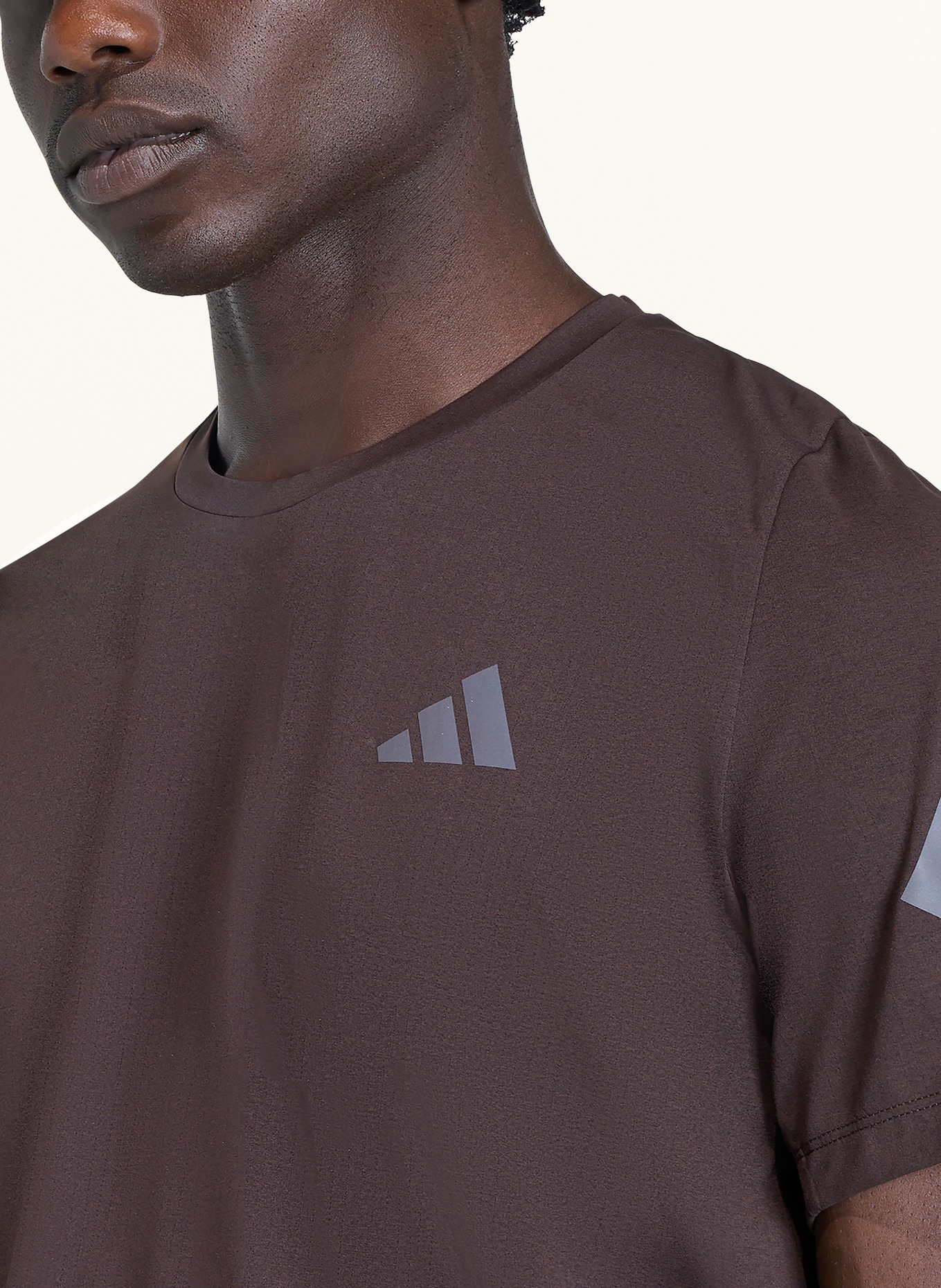 adidas ADI365 CLIMACOOL running shirt: DARK BROWN
