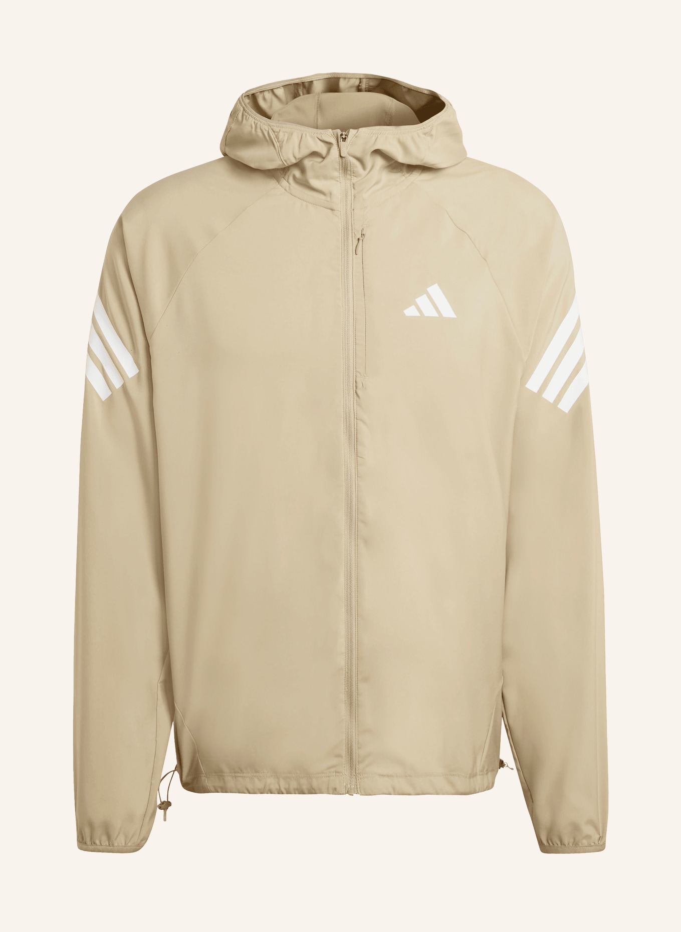 adidas Kurtka do biegania ADI365: JASNOBRĄZOWY / BIAŁY