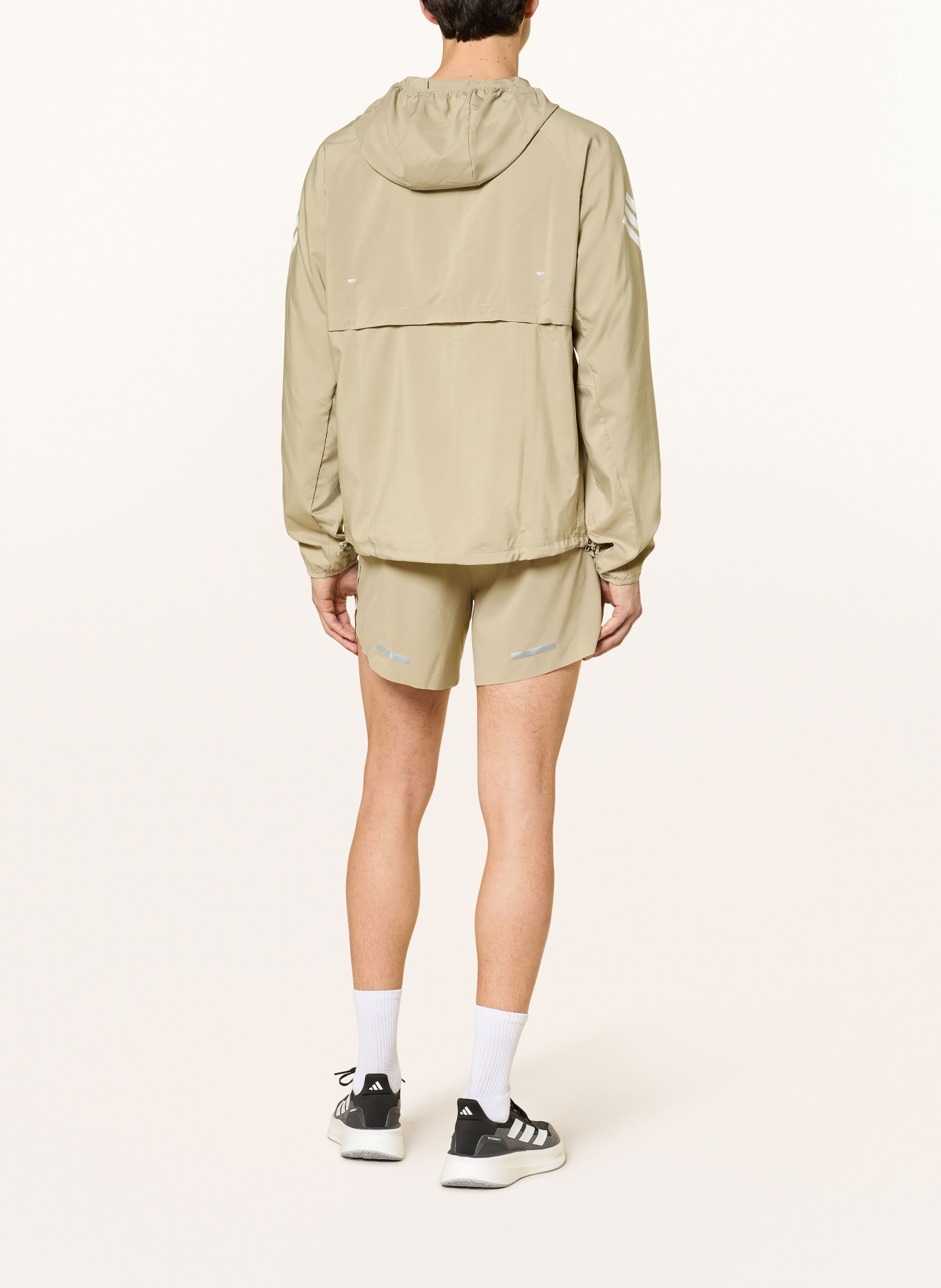 adidas Kurtka do biegania ADI365: JASNOBRĄZOWY / BIAŁY