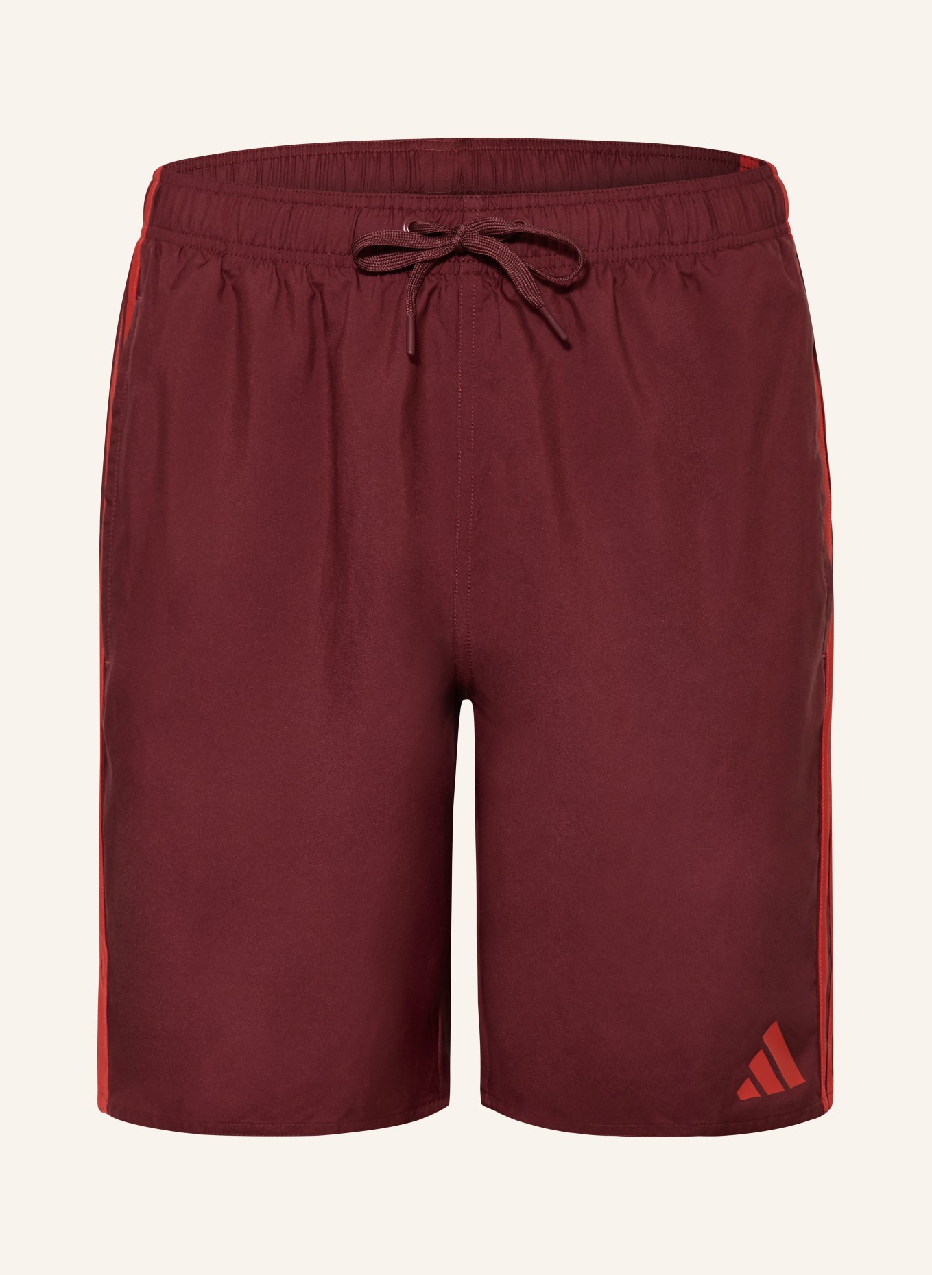 adidas Szorty kąpielowe ADICOLOR 3-STREIFEN 8-INCH: CIEMNOCZERWONY / CZERWONY