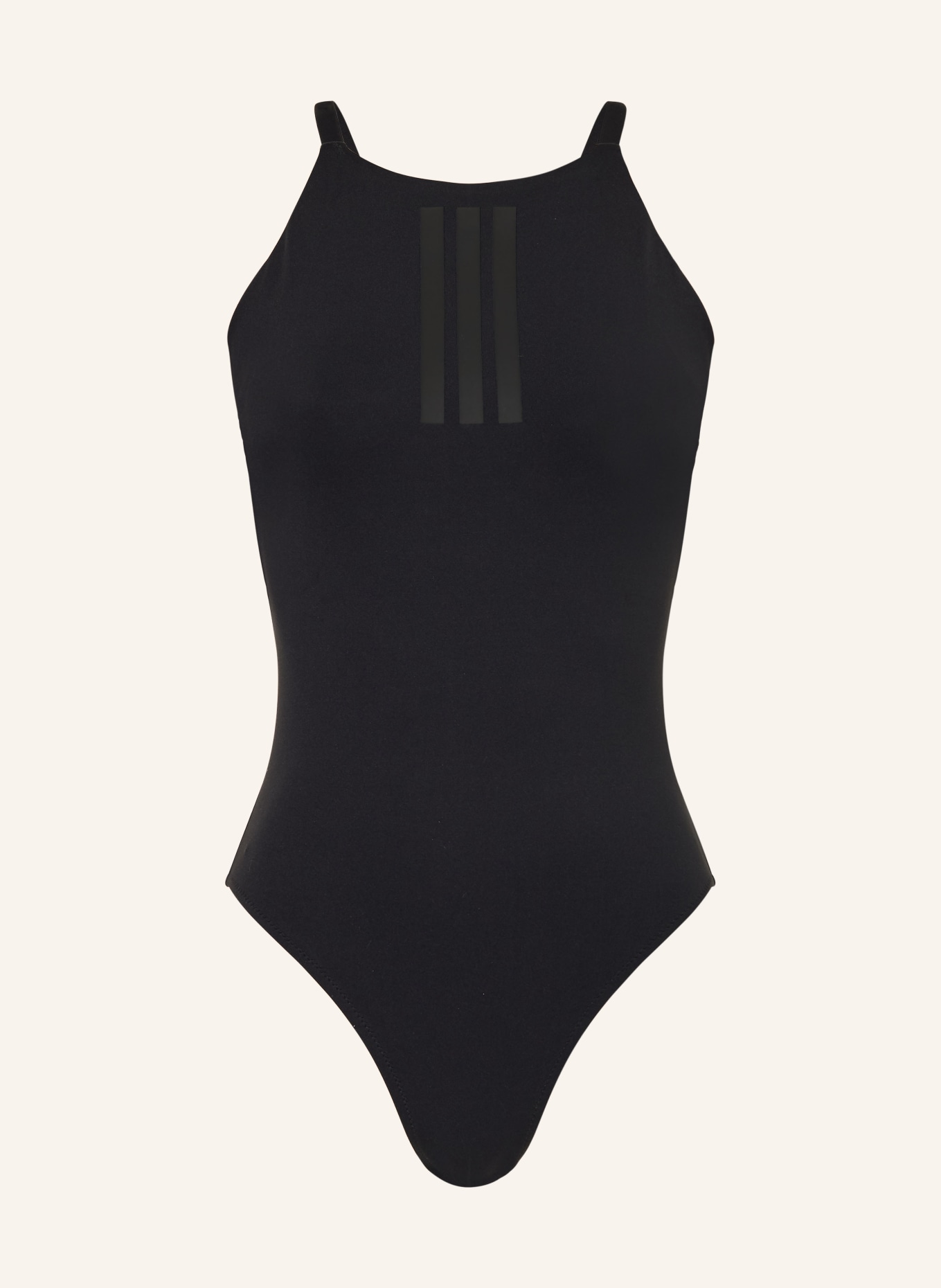 adidas High-neck swimsuit 3-STRIPES: BLACK