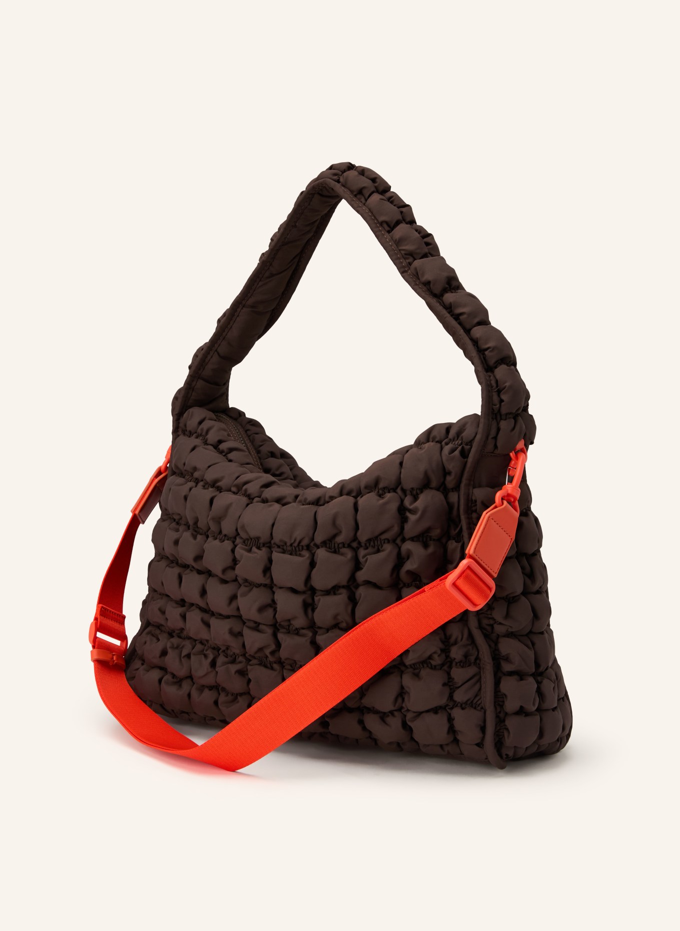 UNIO BUBBLE shoulder bag: DARK BROWN / ORANGE