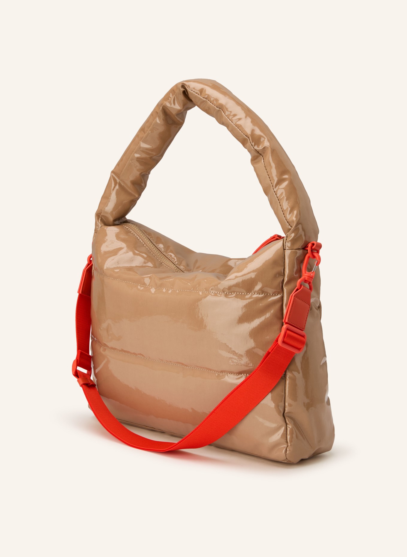 UNIO Torba na ramię LACQUER: BEŻOWY / POMARAŃCZOWY