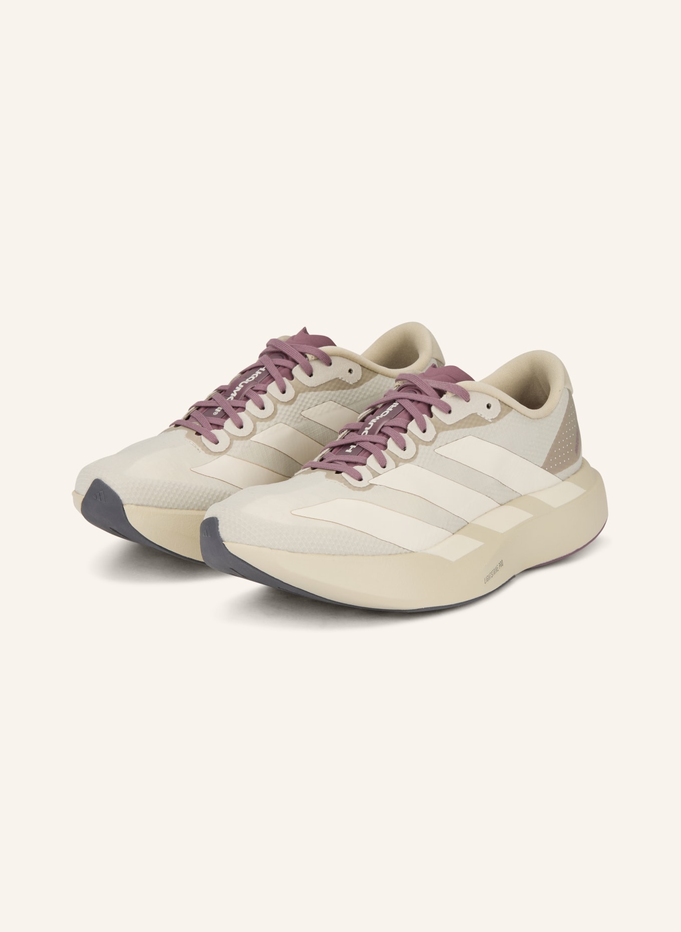 adidas Laufschuhe ADIZERO EVO SL 2: HELLGRAU / ECRU / LILA