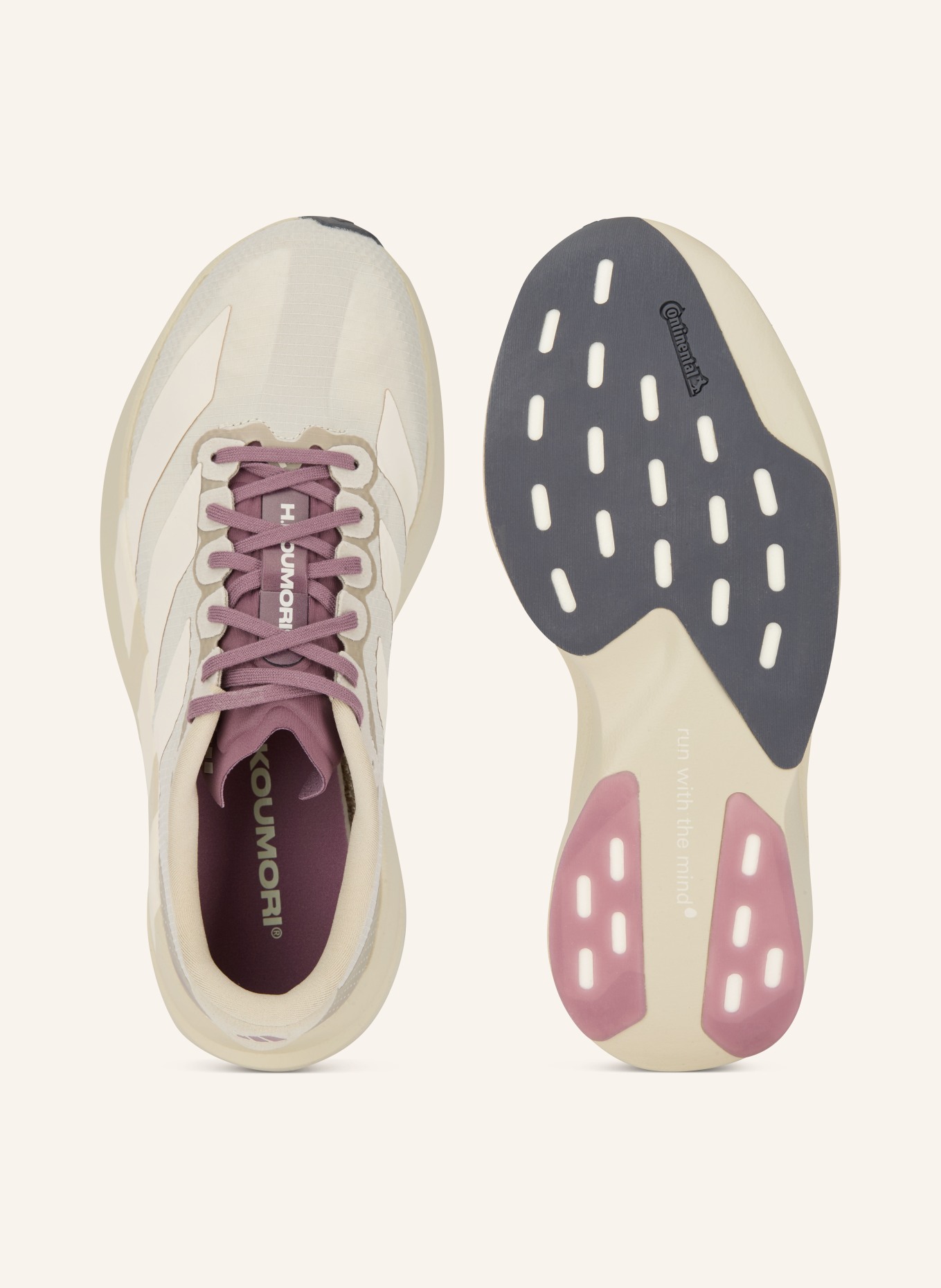 adidas Laufschuhe ADIZERO EVO SL 2: HELLGRAU / ECRU / LILA