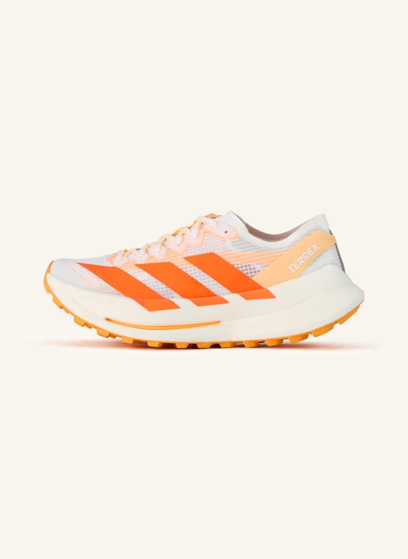 adidas TERREX TERREX AGRAVIC SPEED ULTRA 2 trail running shoes: WHITE / NEON ORANGE / ORANGE