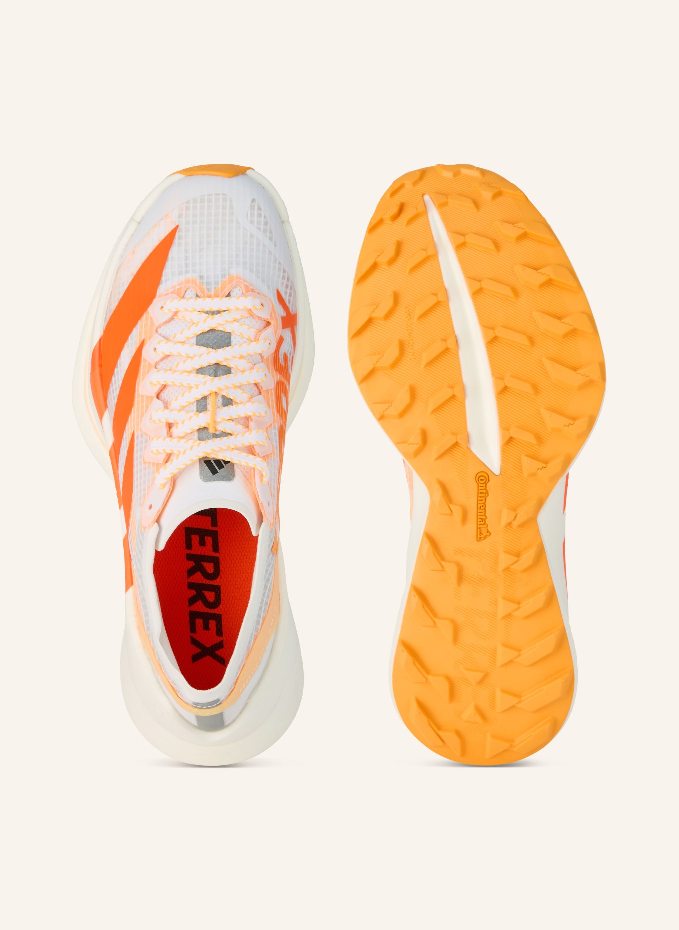 adidas TERREX TERREX AGRAVIC SPEED ULTRA 2 trail running shoes: WHITE / NEON ORANGE / ORANGE