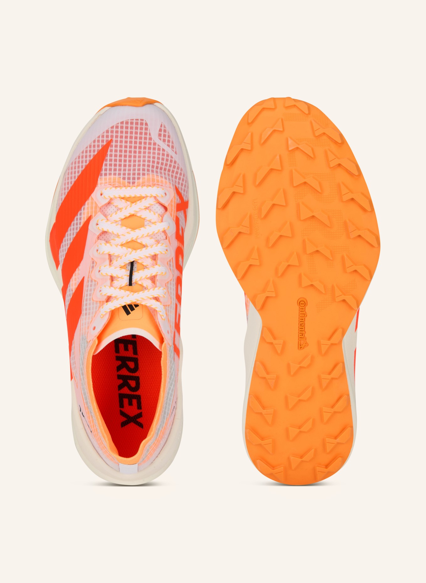 adidas TERREX TERREX AGRAVIC SPEED 2 trail running shoes: WHITE / NEON ORANGE / ORANGE