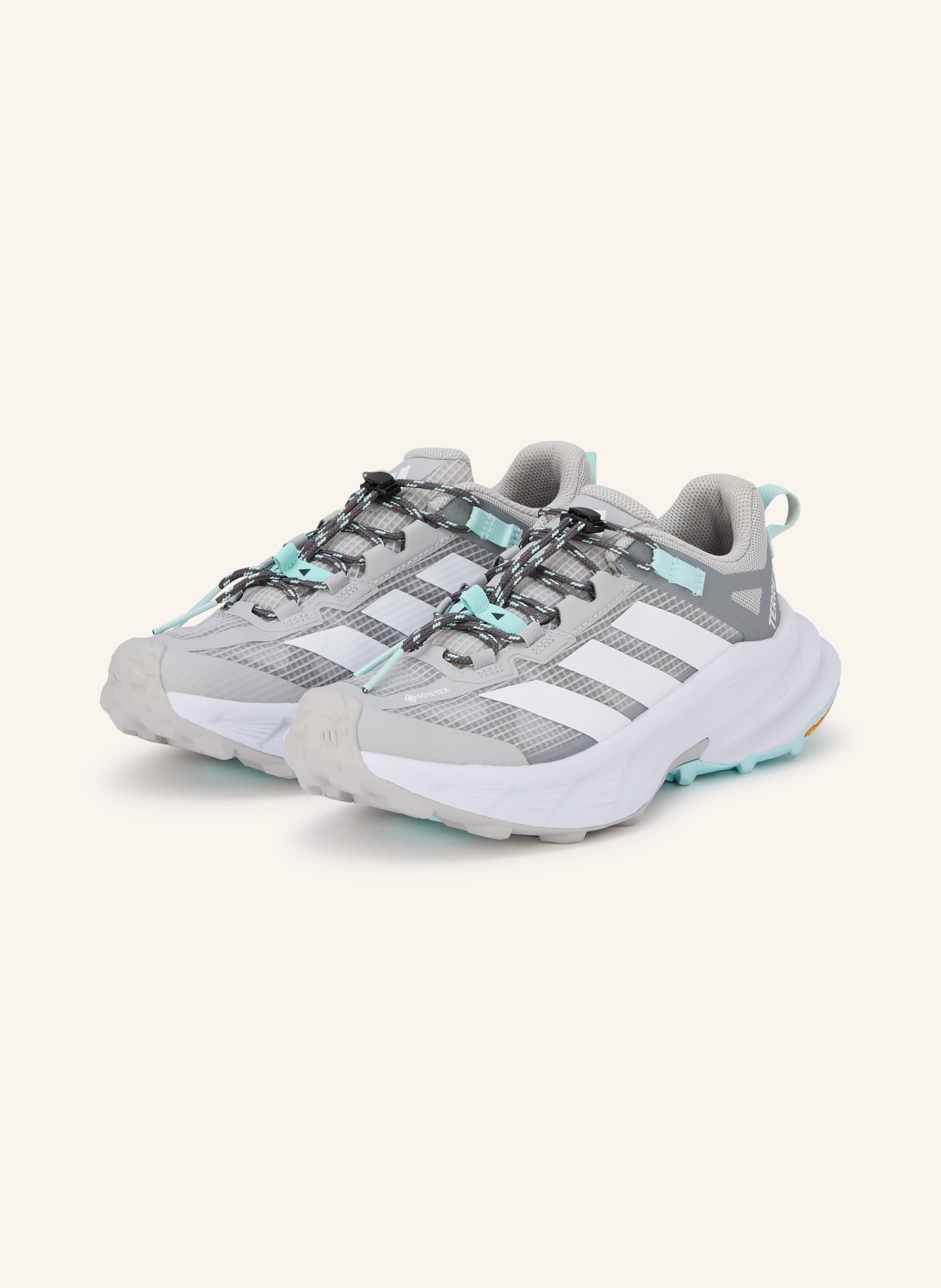 adidas TERREX TERREX FREEHIKER SL GTX hiking boots: LIGHT GRAY / TURQUOISE / WHITE