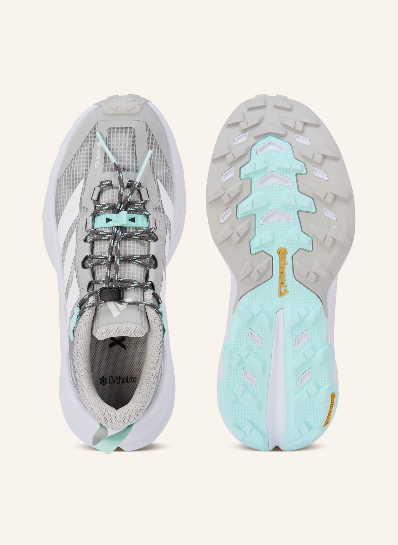 adidas TERREX TERREX FREEHIKER SL GTX hiking boots: LIGHT GRAY / TURQUOISE / WHITE