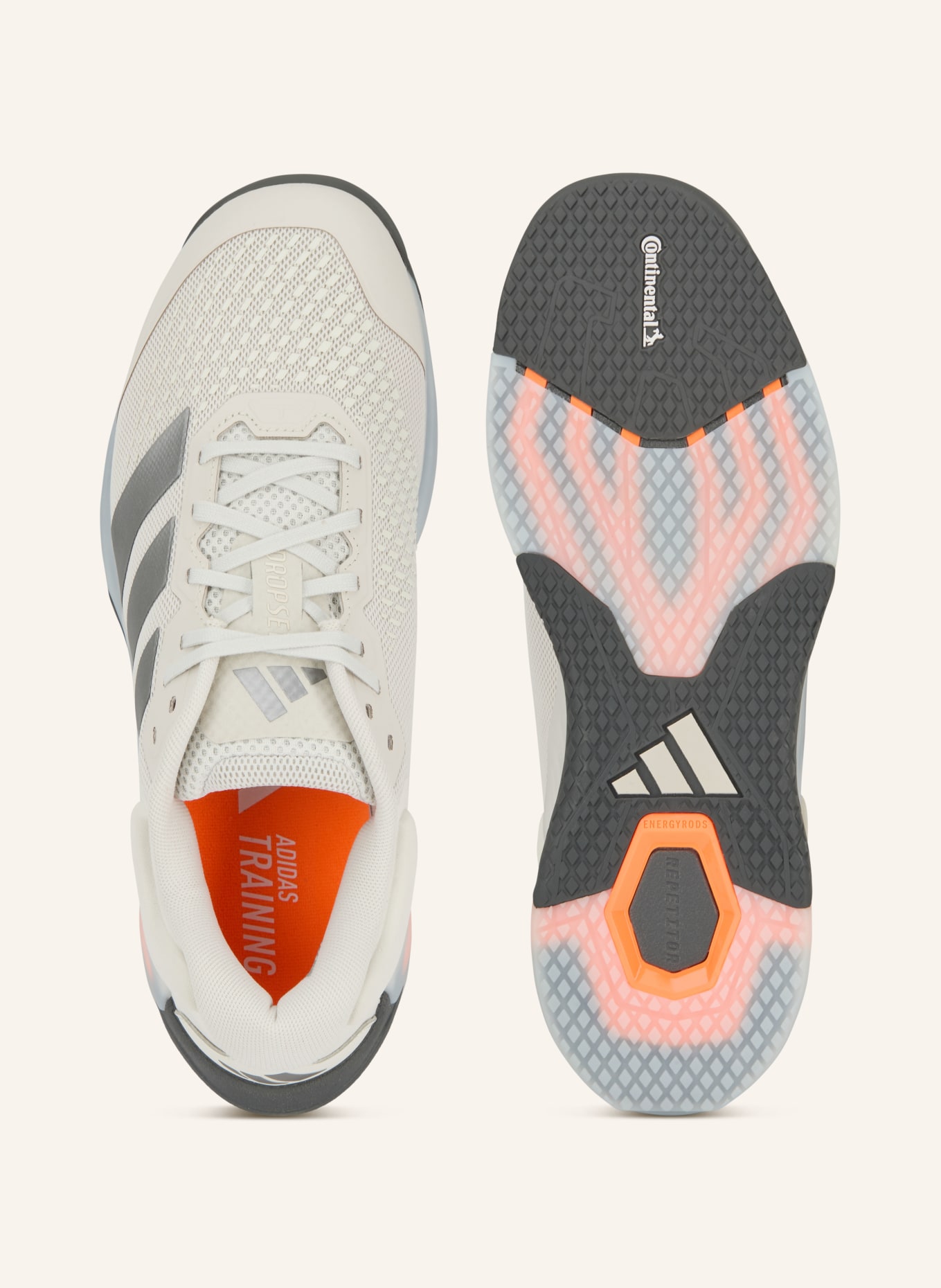 adidas Fitness shoes DROPSET 4 POWER: LIGHT GRAY / DARK GRAY / NEON ORANGE
