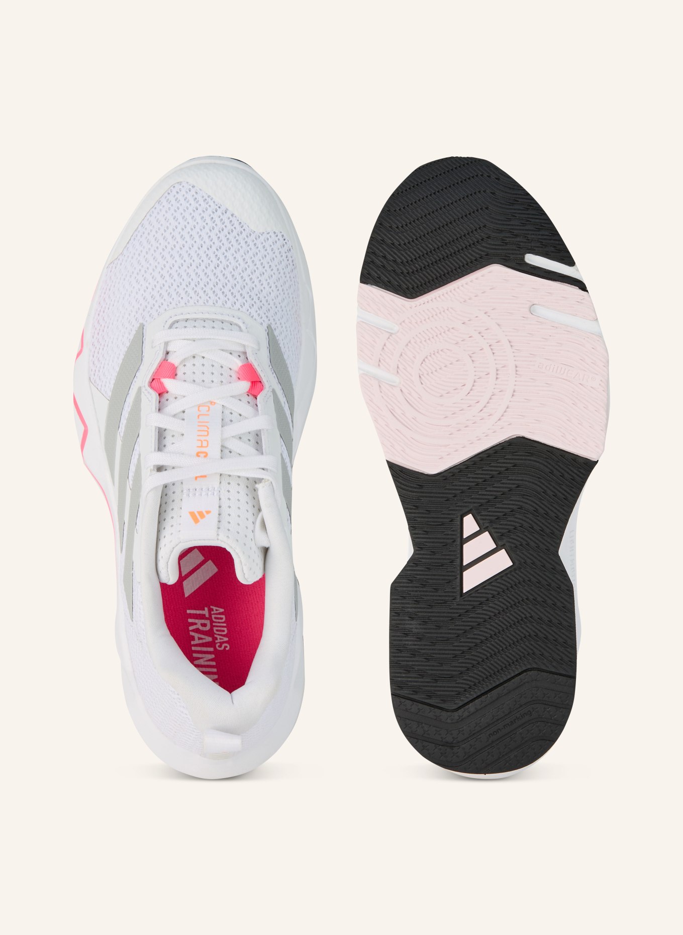 adidas Fitnessschuhe RAPIDMOVE GO: WEISS / NEONROSA / HELLGRAU